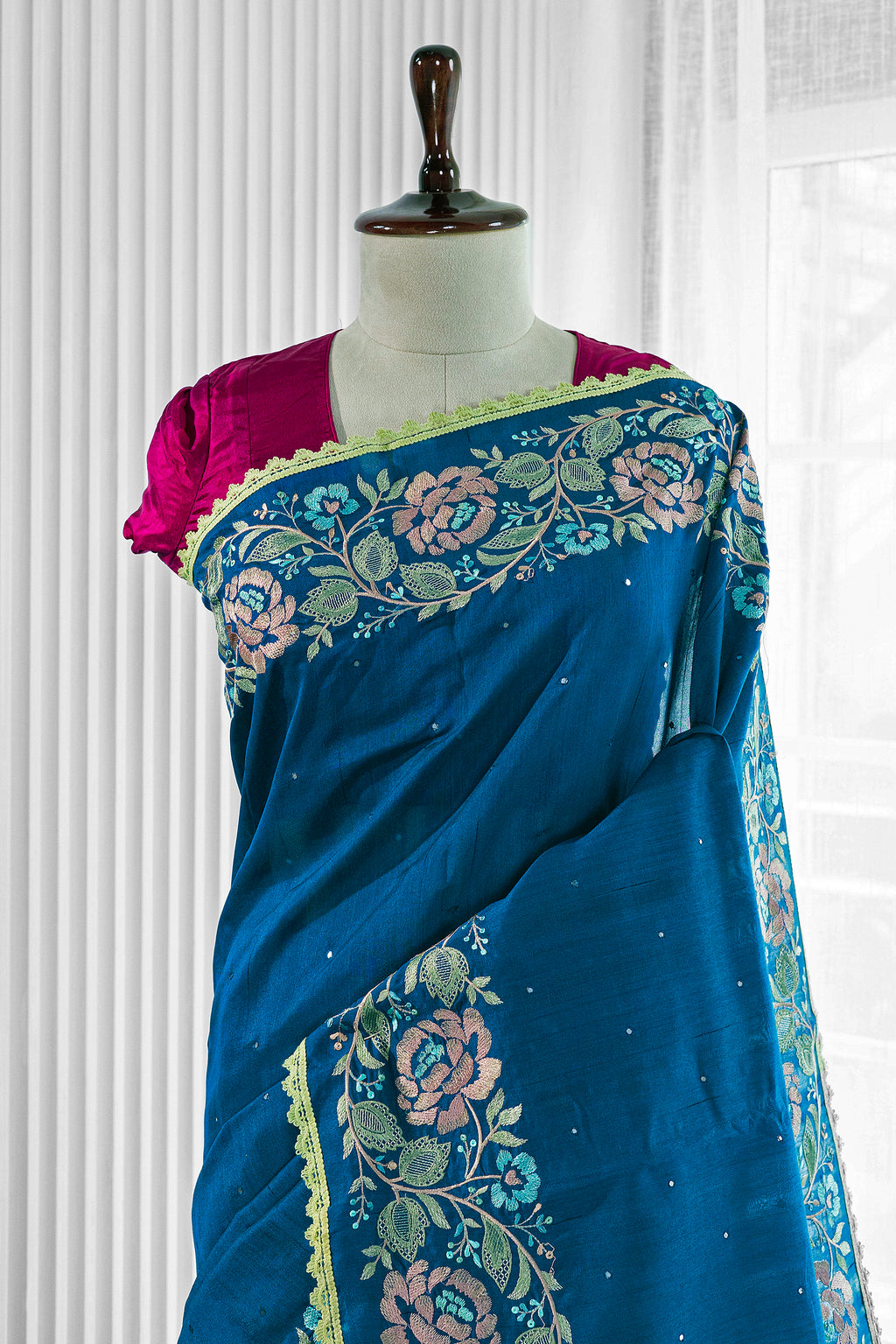 Semi Tussar Embroidery
