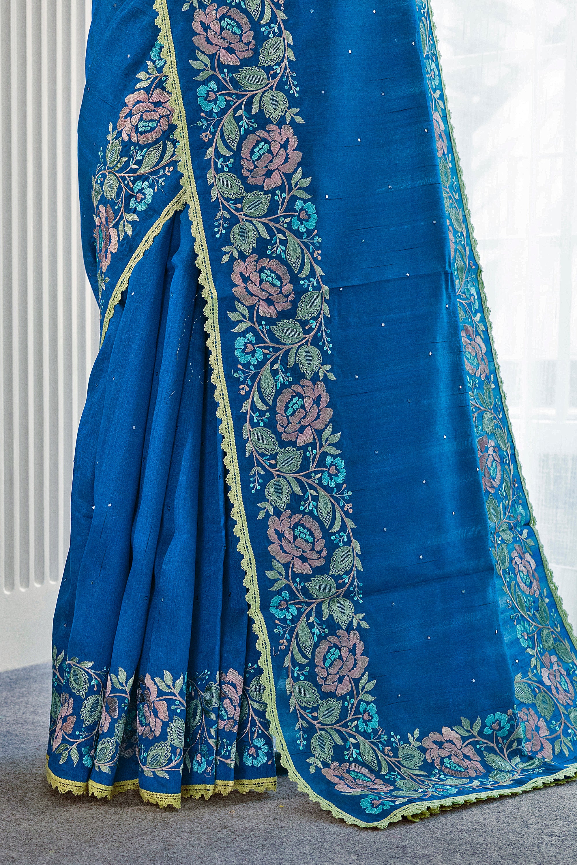 Semi Tussar Embroidery