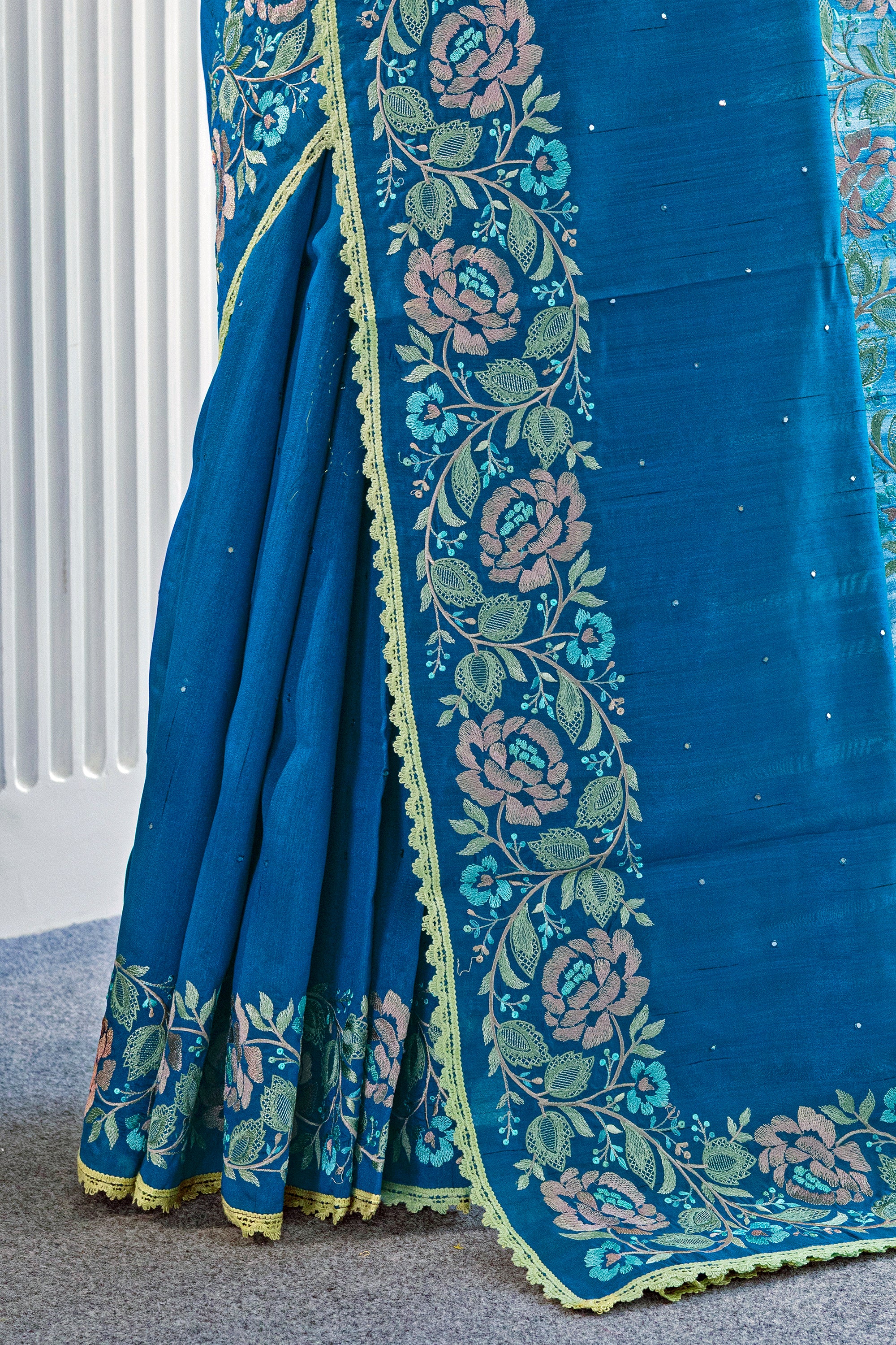 Semi Tussar Embroidery