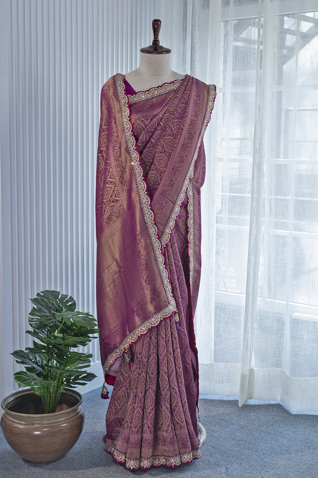 Brocade Semi Silk