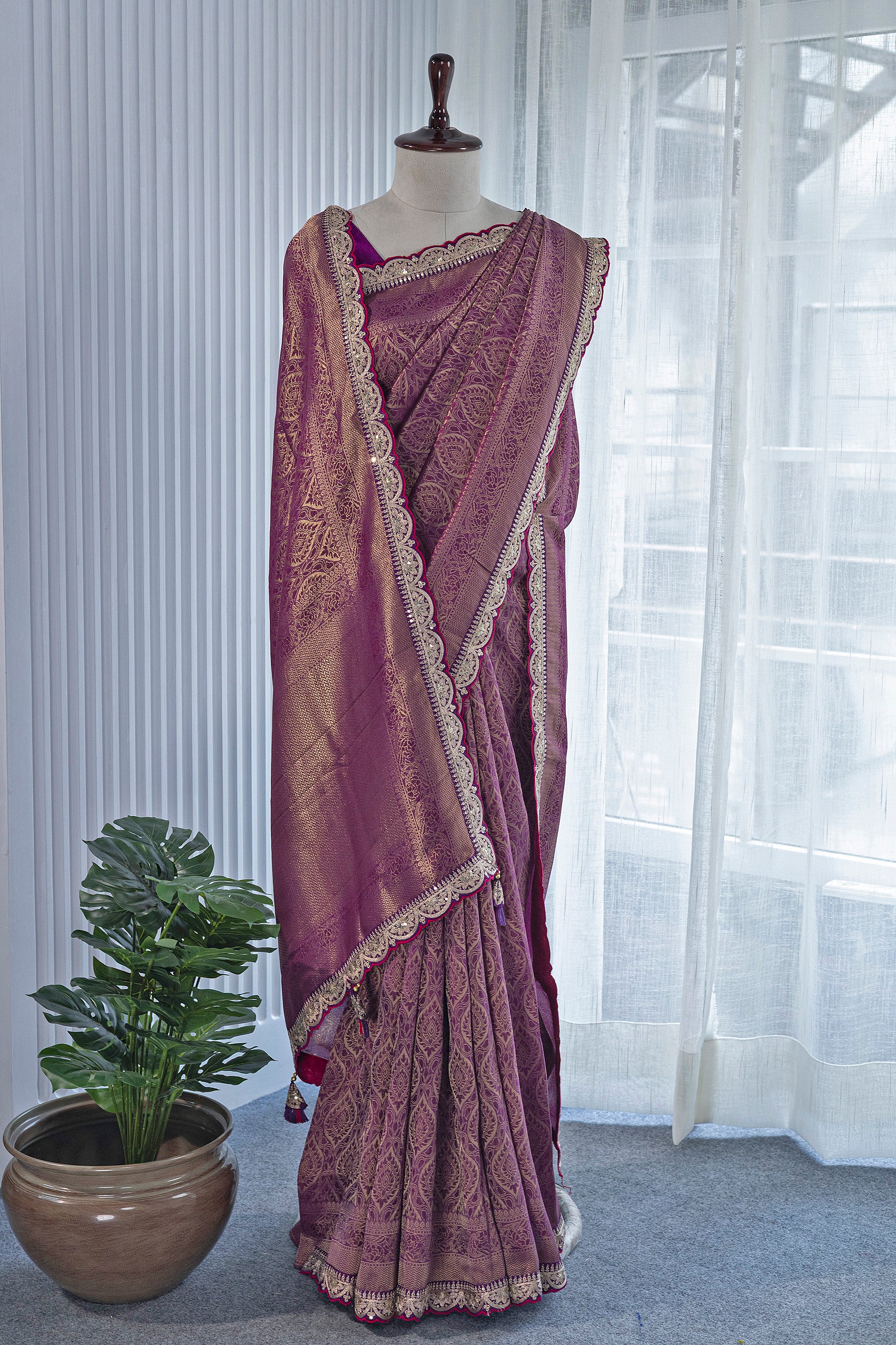 Brocade Semi Silk