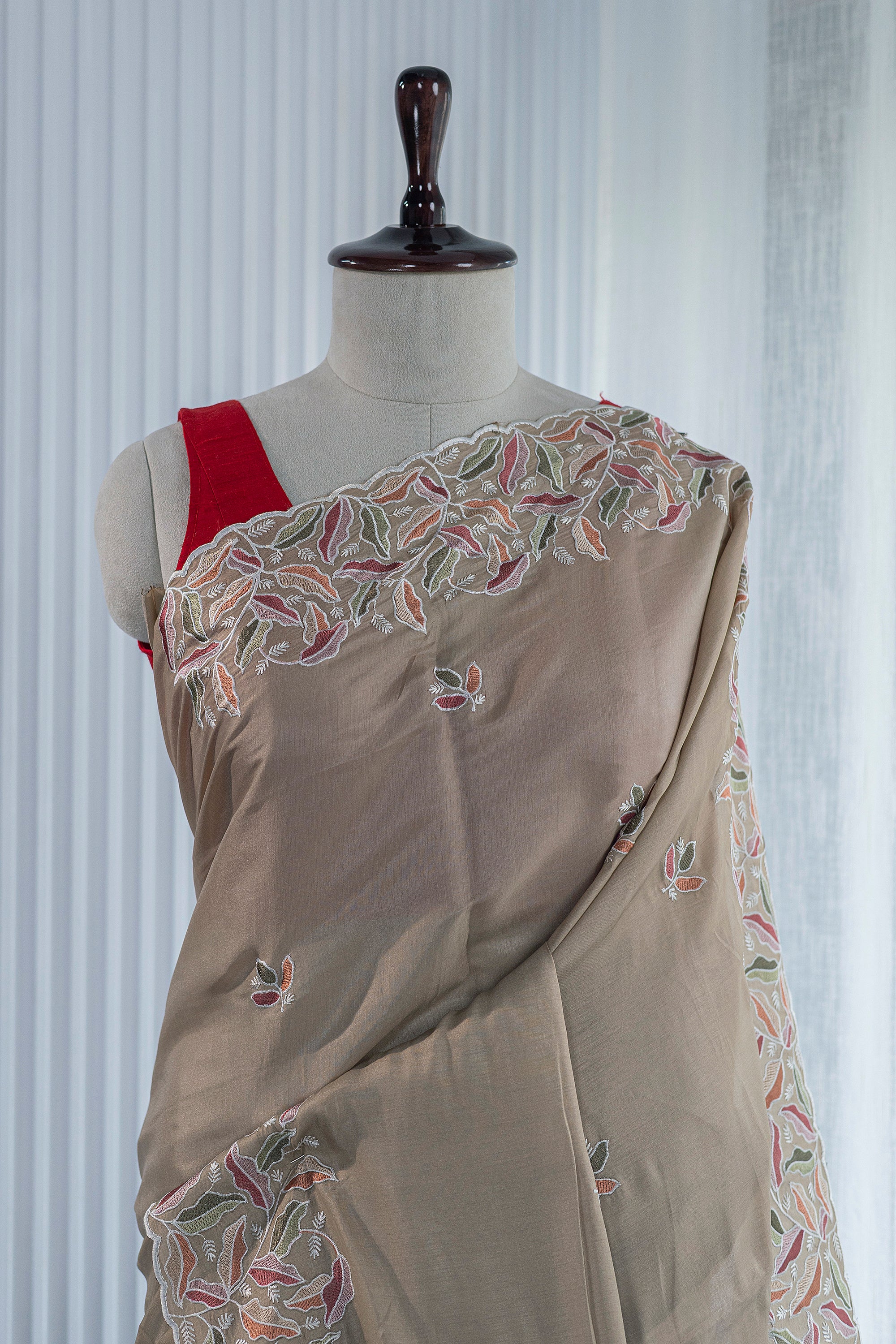 Semi Tussar Embroidery