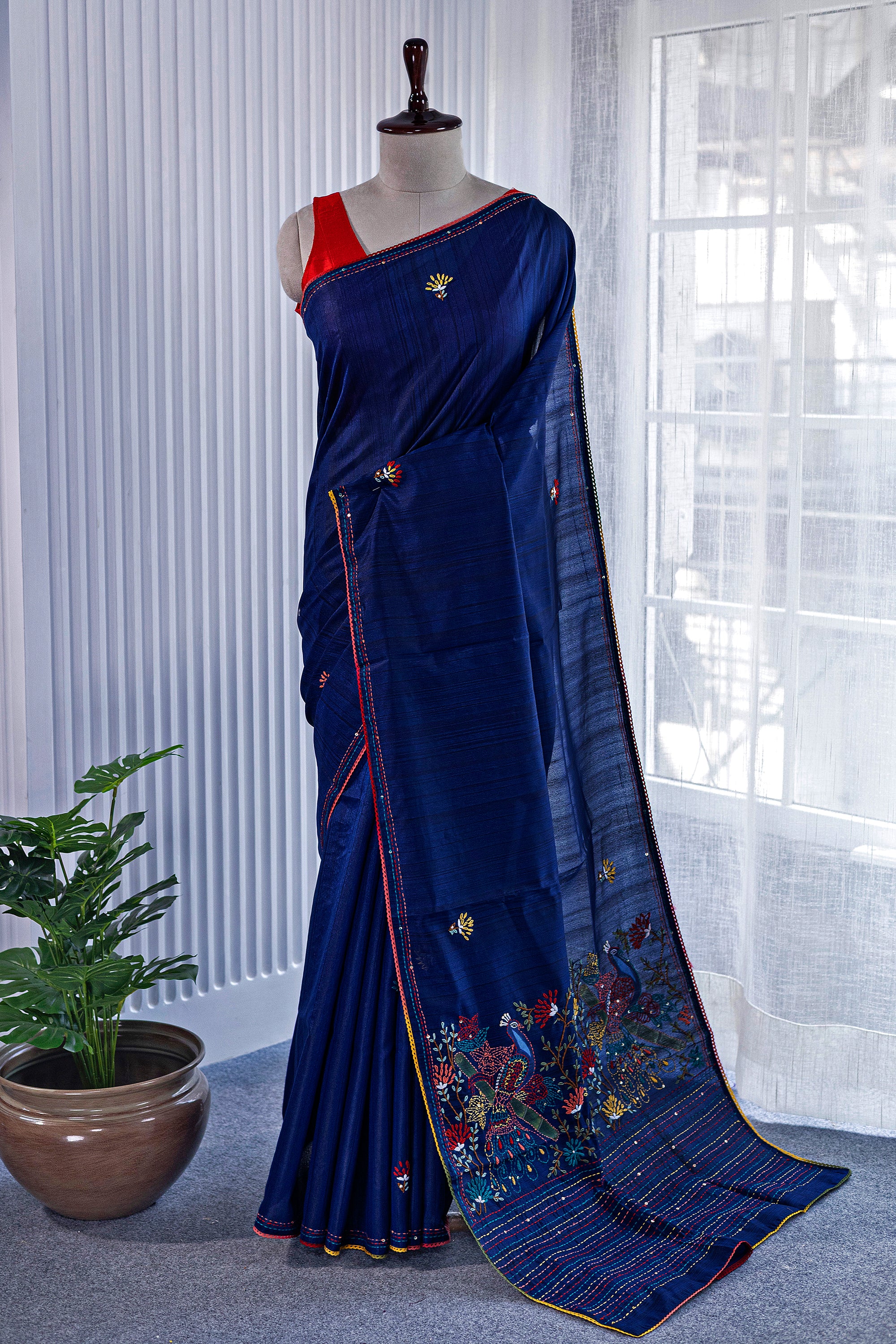 Semi Tussar Handwork