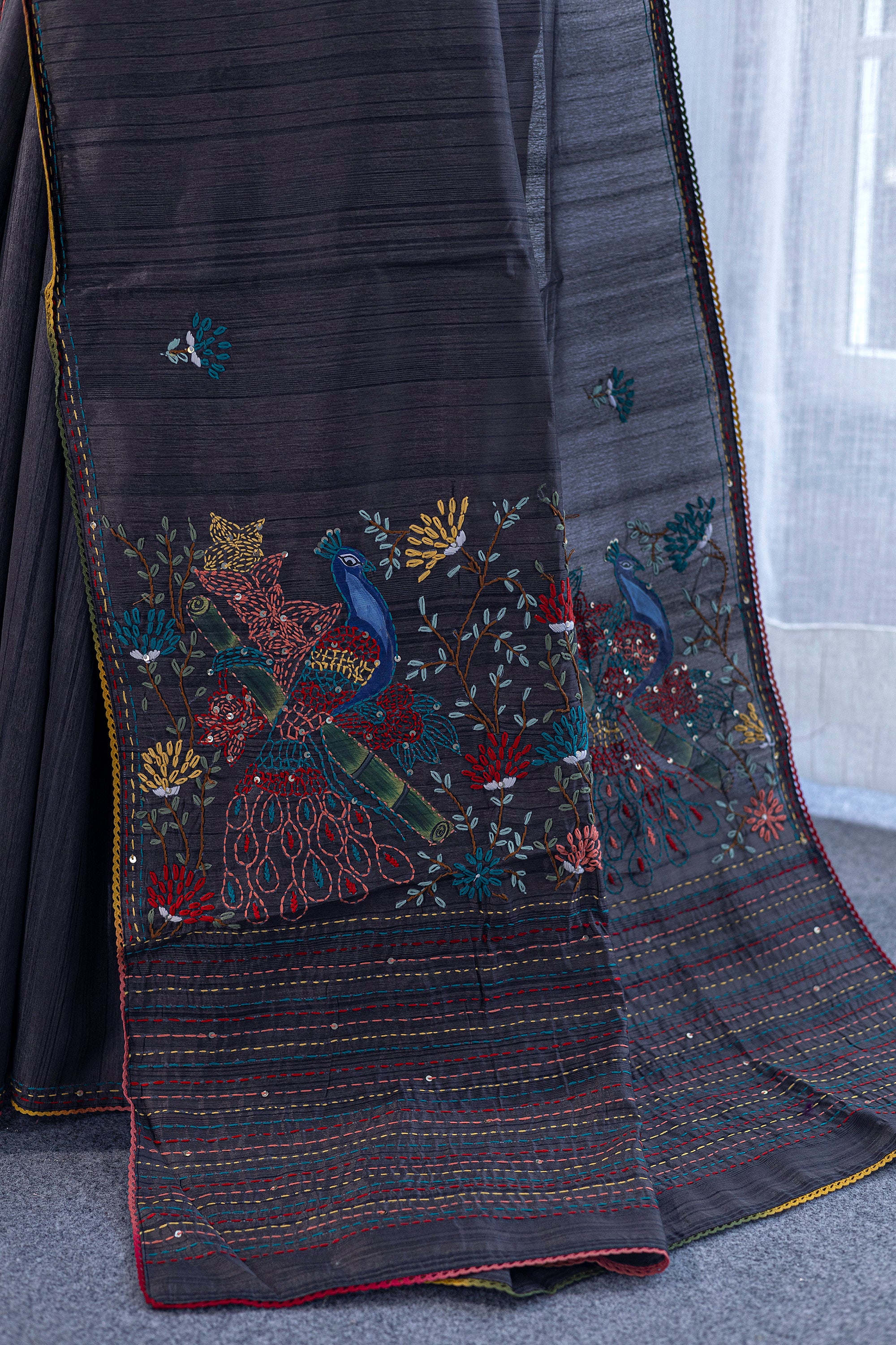 Semi Tussar Handwork