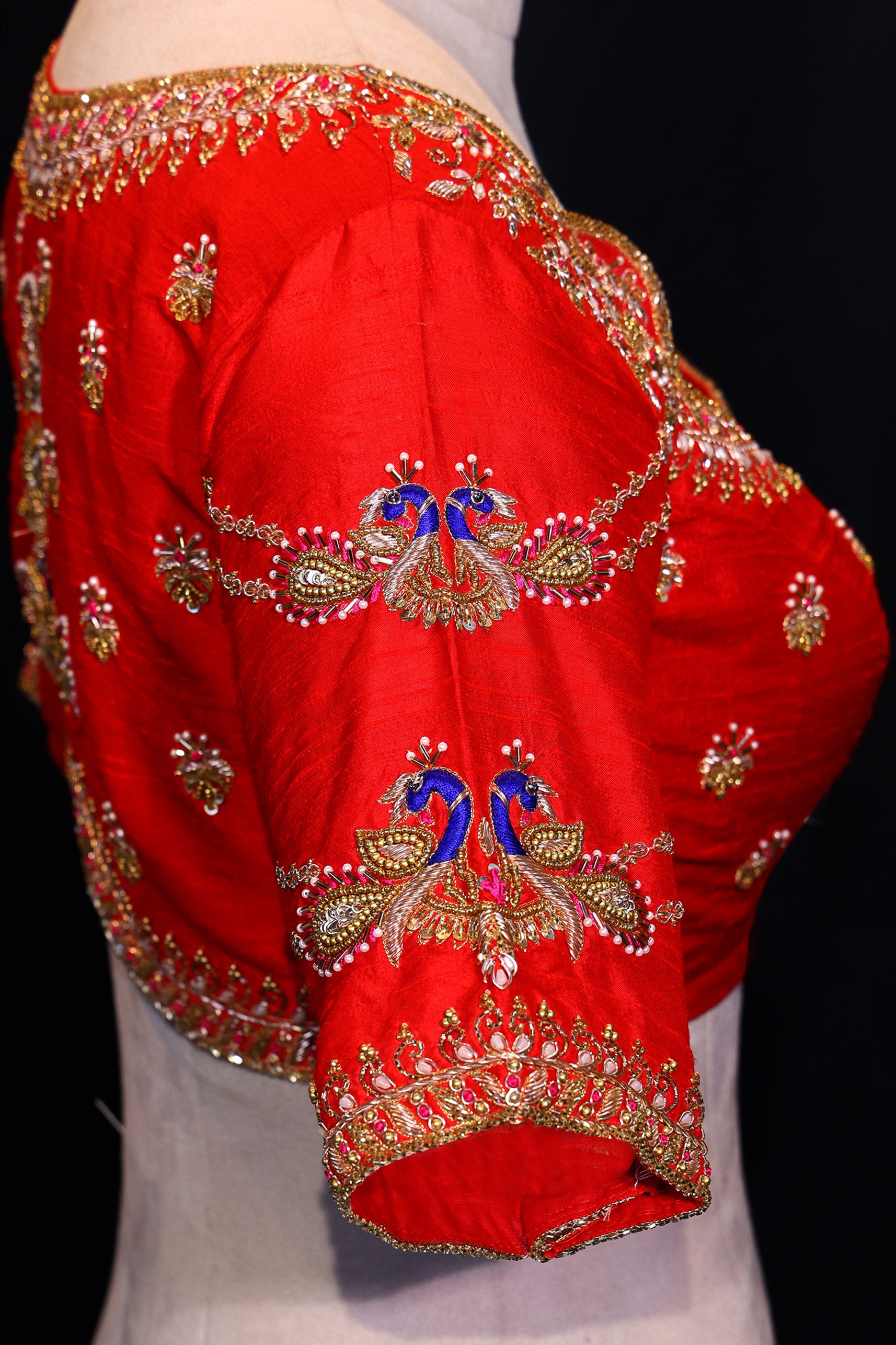 Raw Silk Zardosi Work