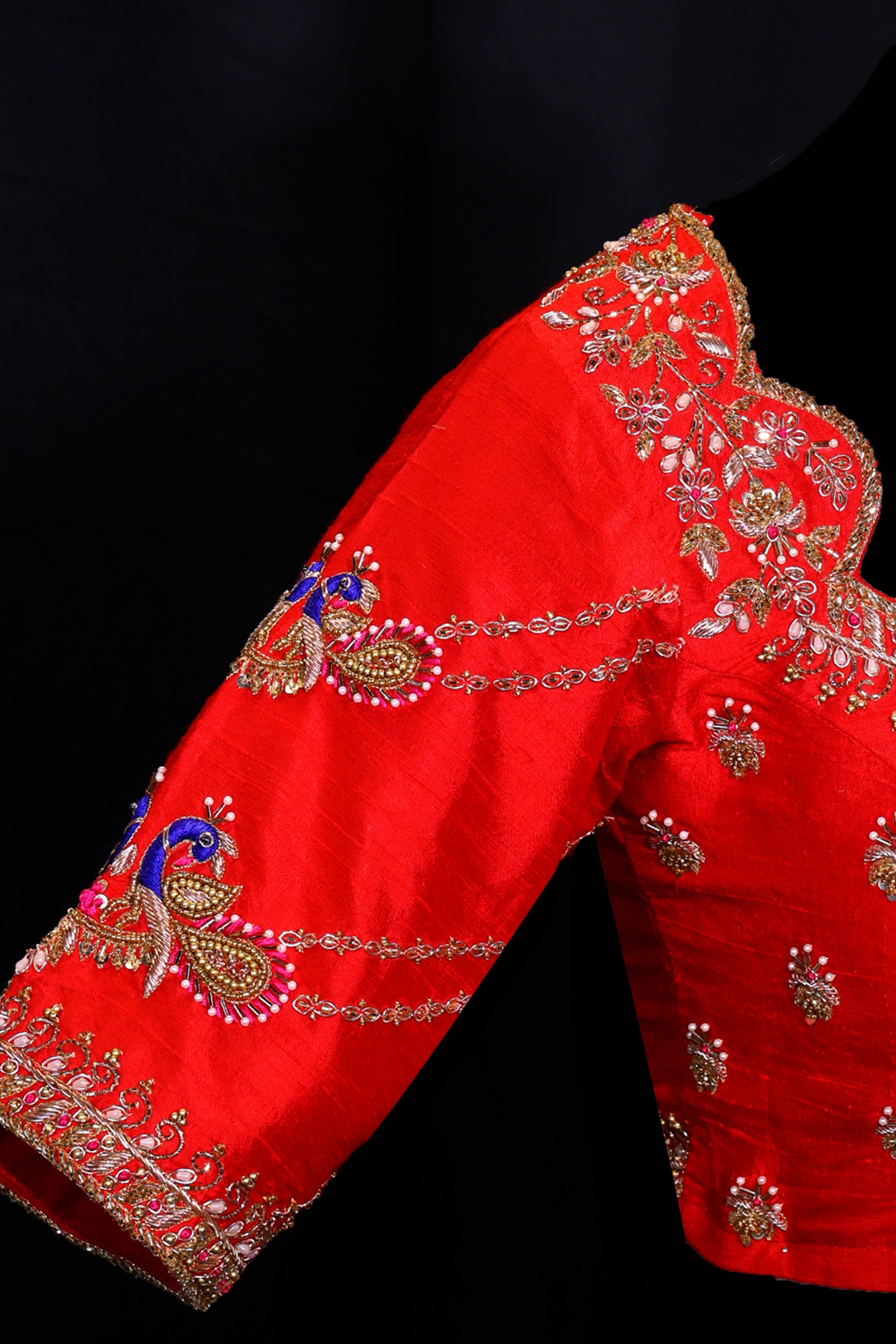 Raw Silk Zardosi Work
