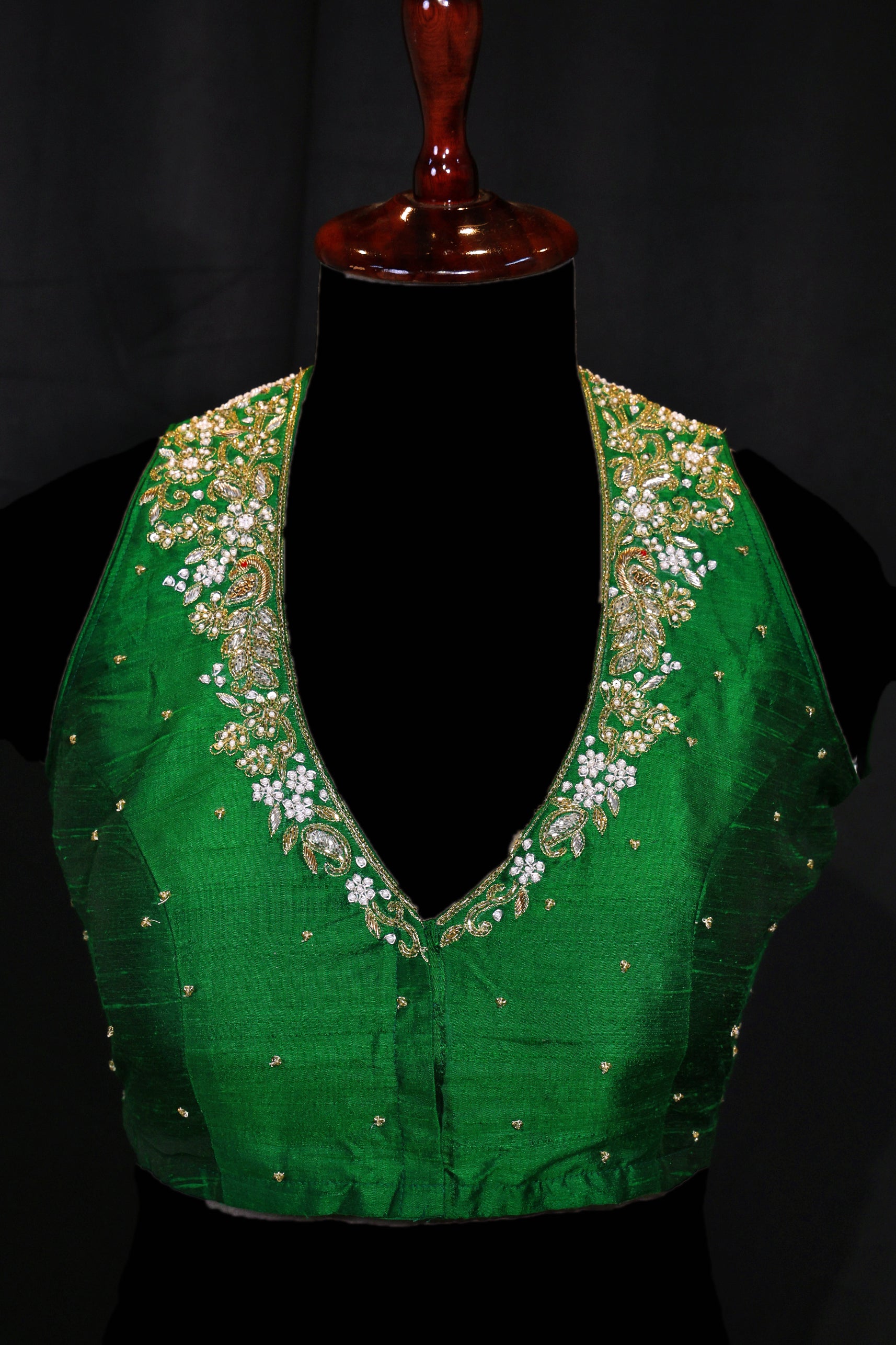 Raw Silk Sleeveless Blouse