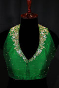 Raw Silk Sleeveless Blouse