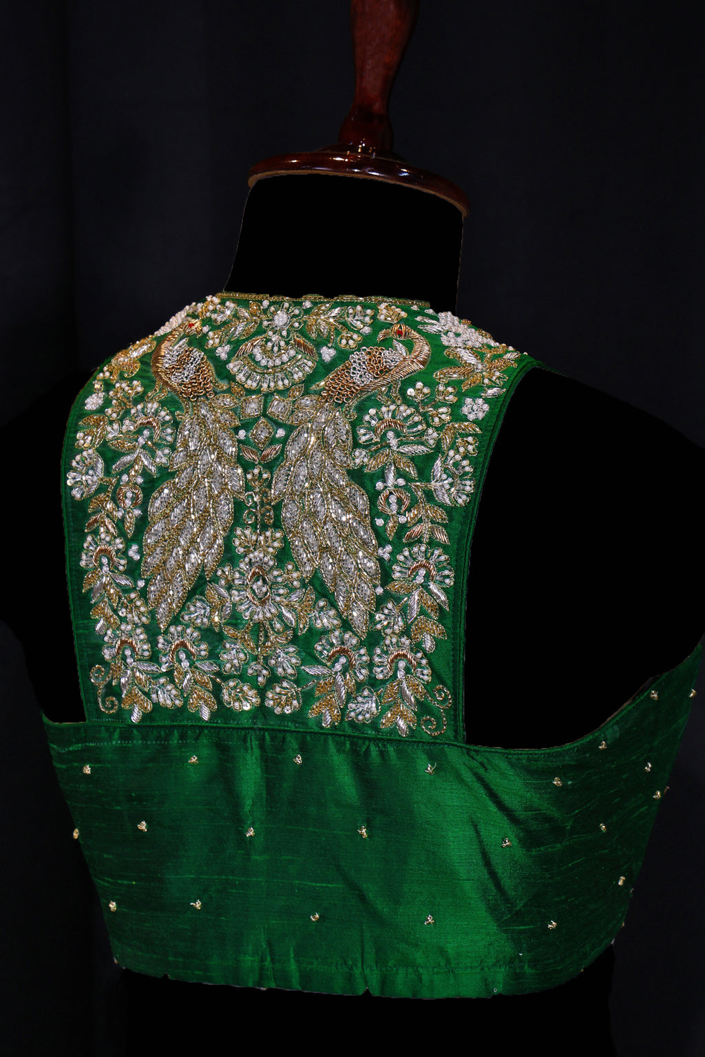 Raw Silk Sleeveless Blouse
