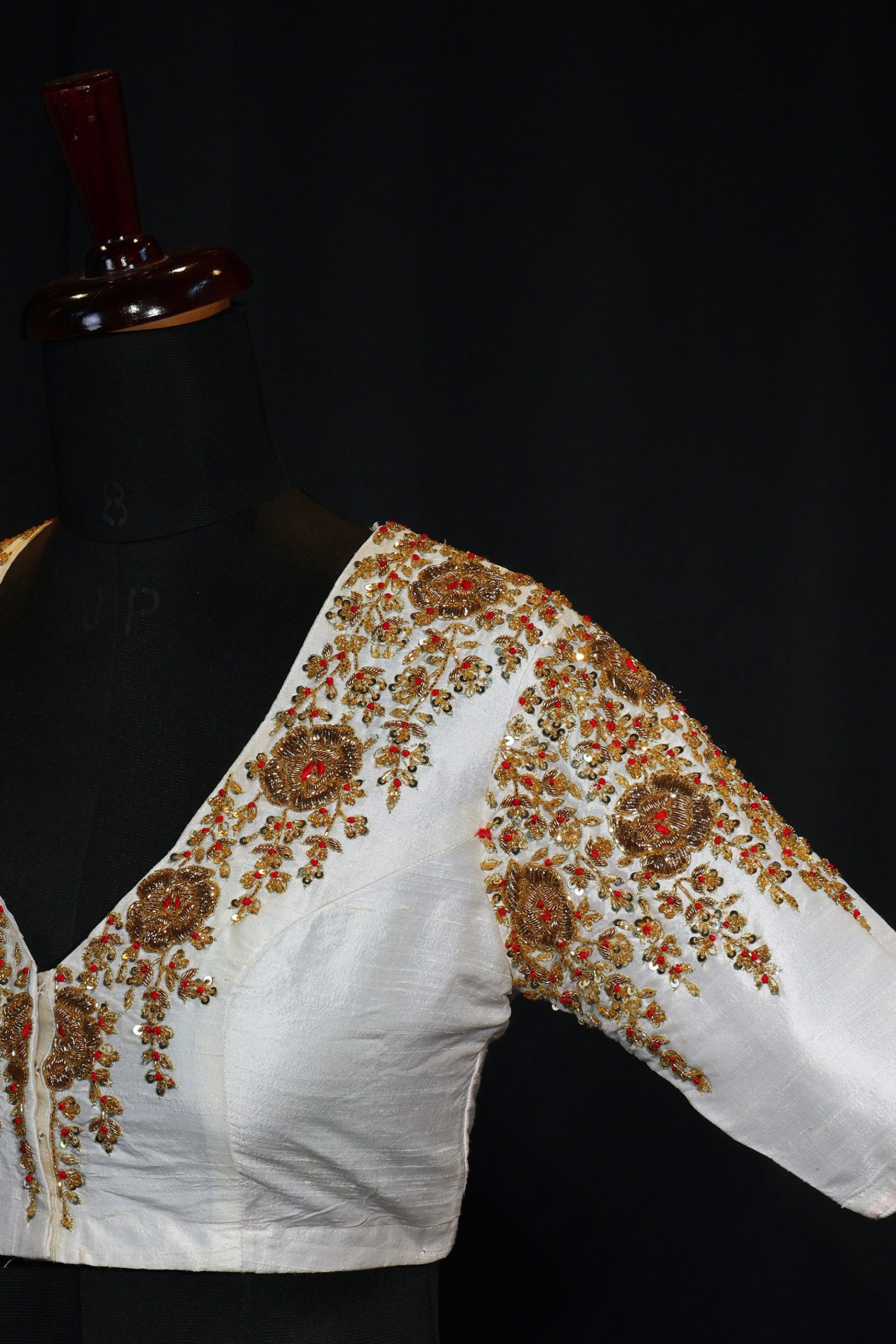 Raw Silk Zardosi Work