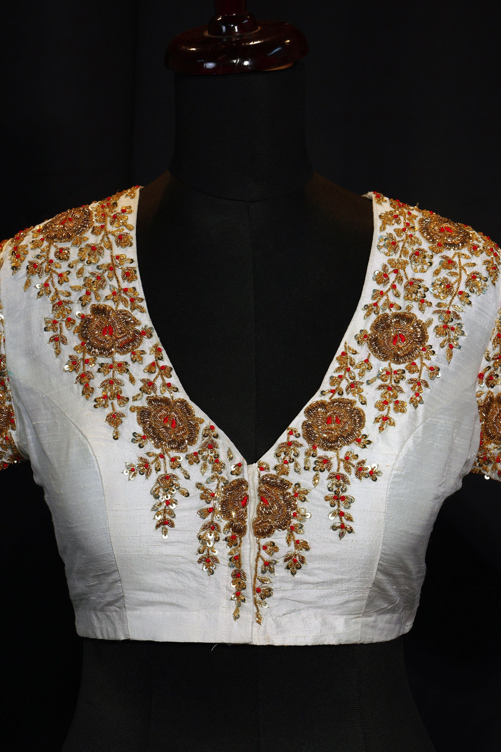 Raw Silk Zardosi Work