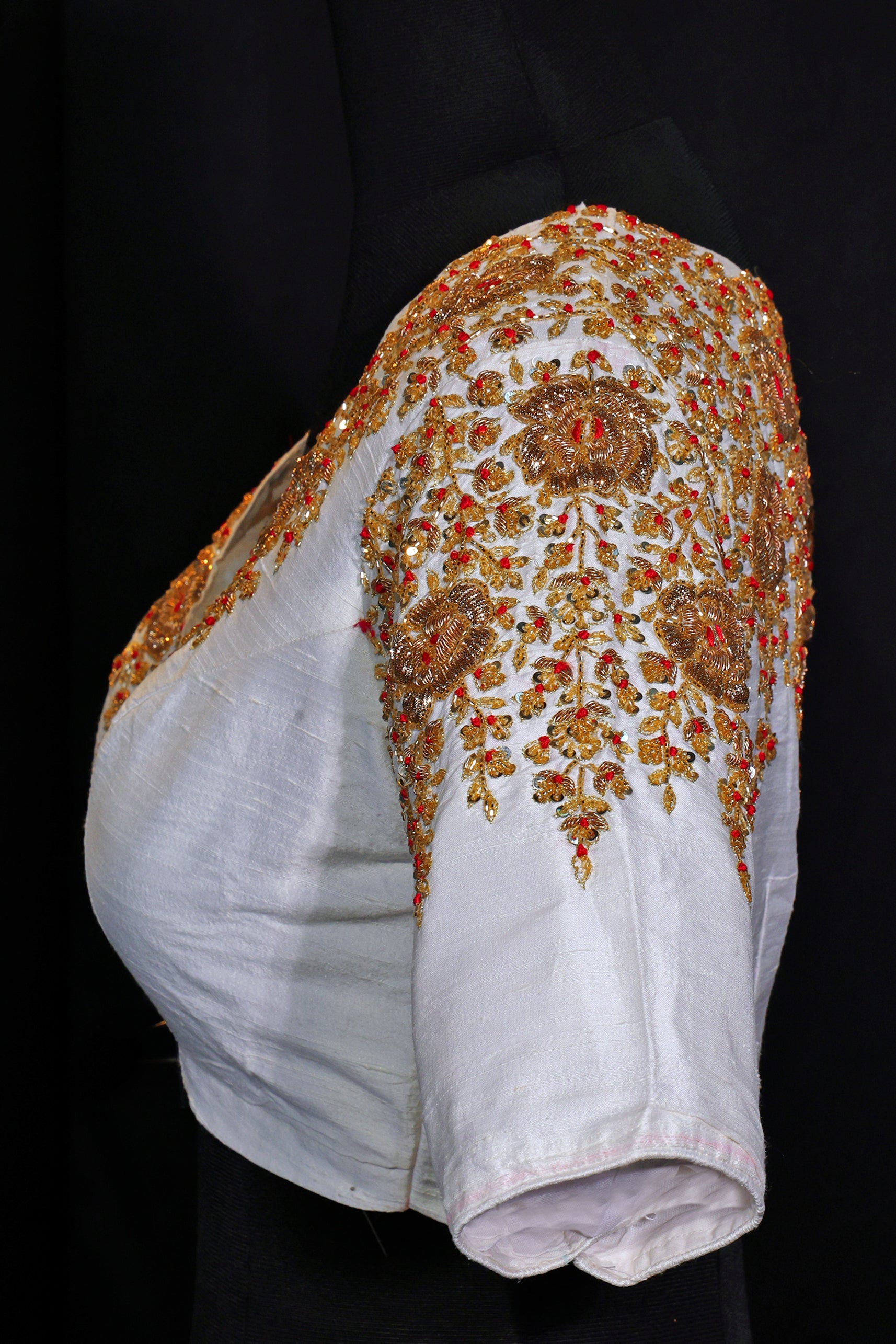 Raw Silk Zardosi Work