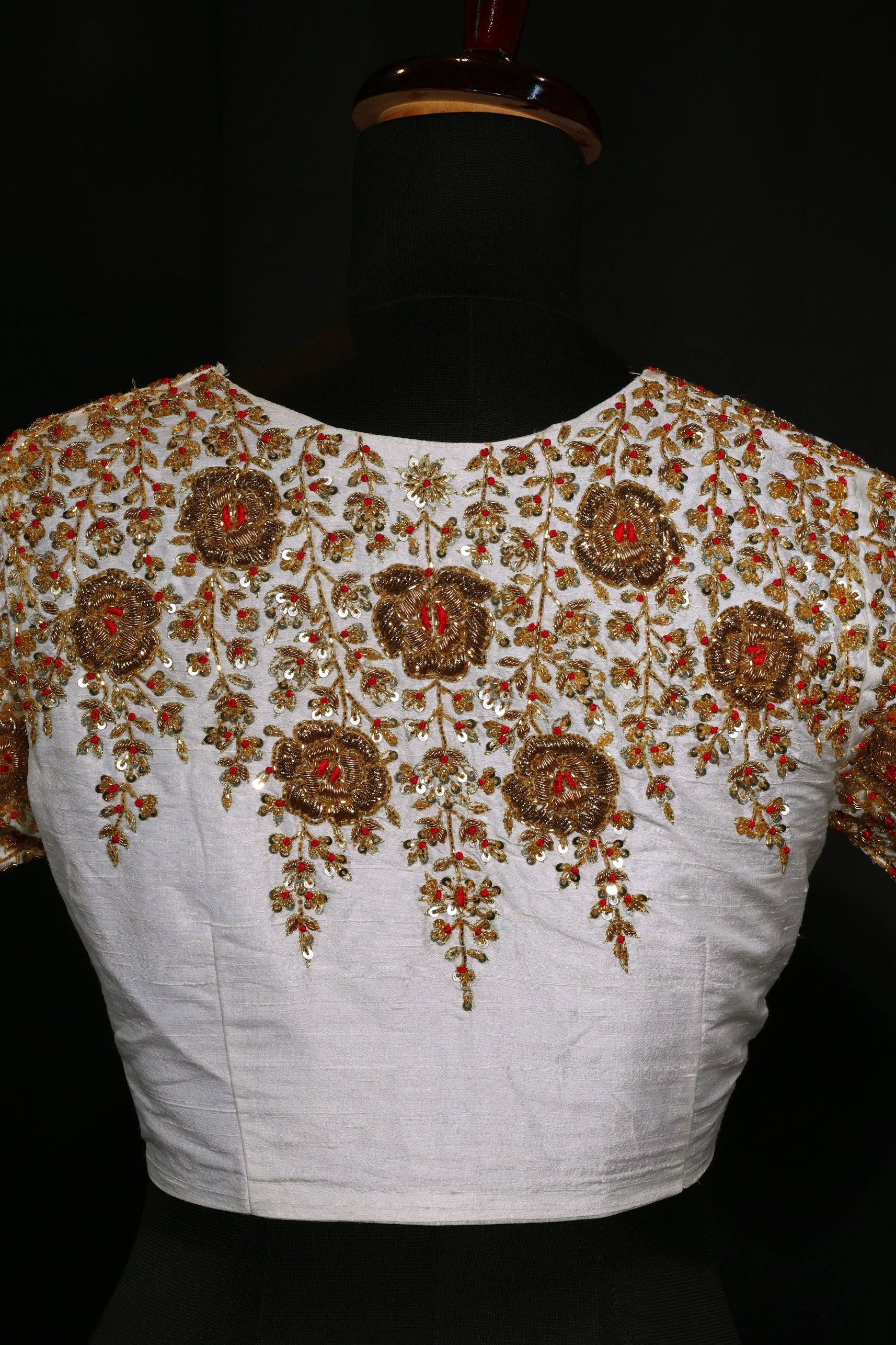 Raw Silk Zardosi Work