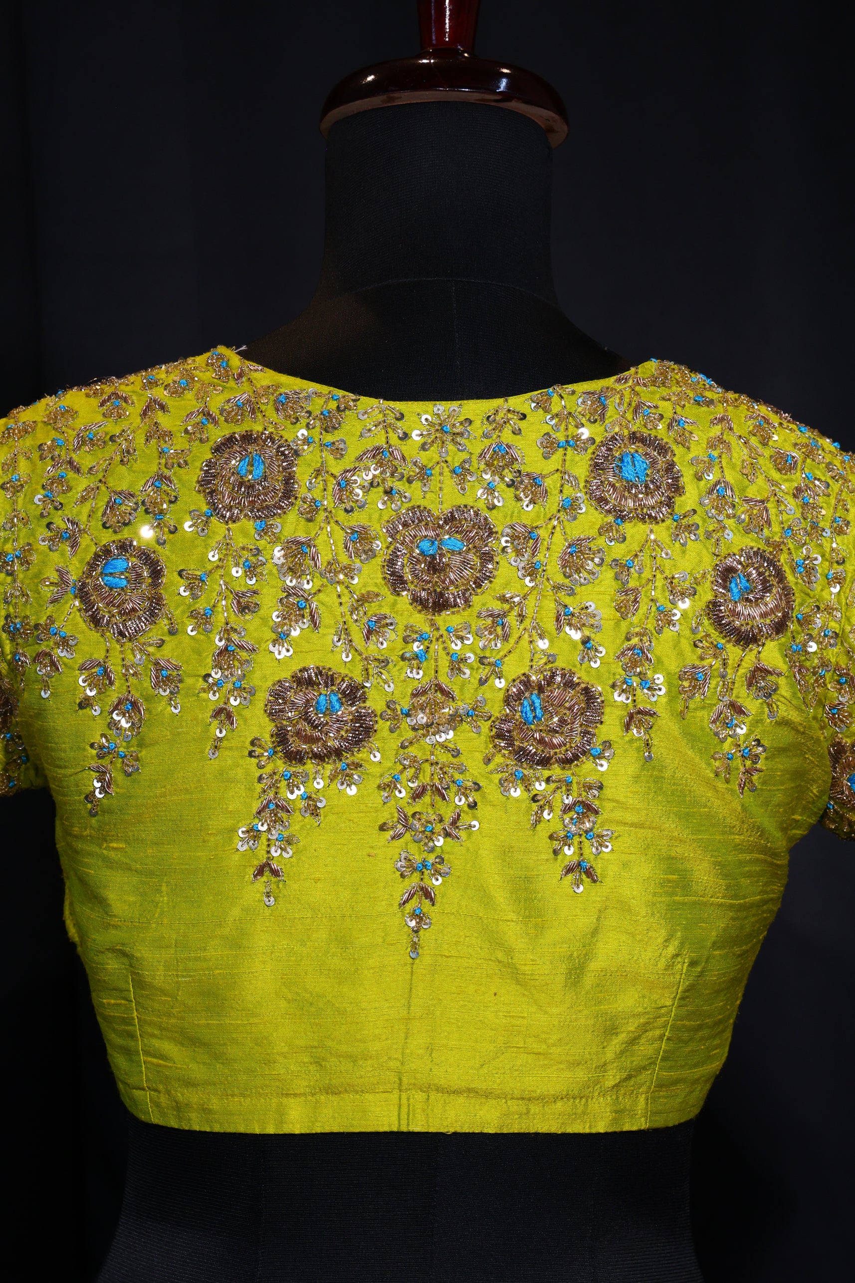 Raw Silk Zardosi Work