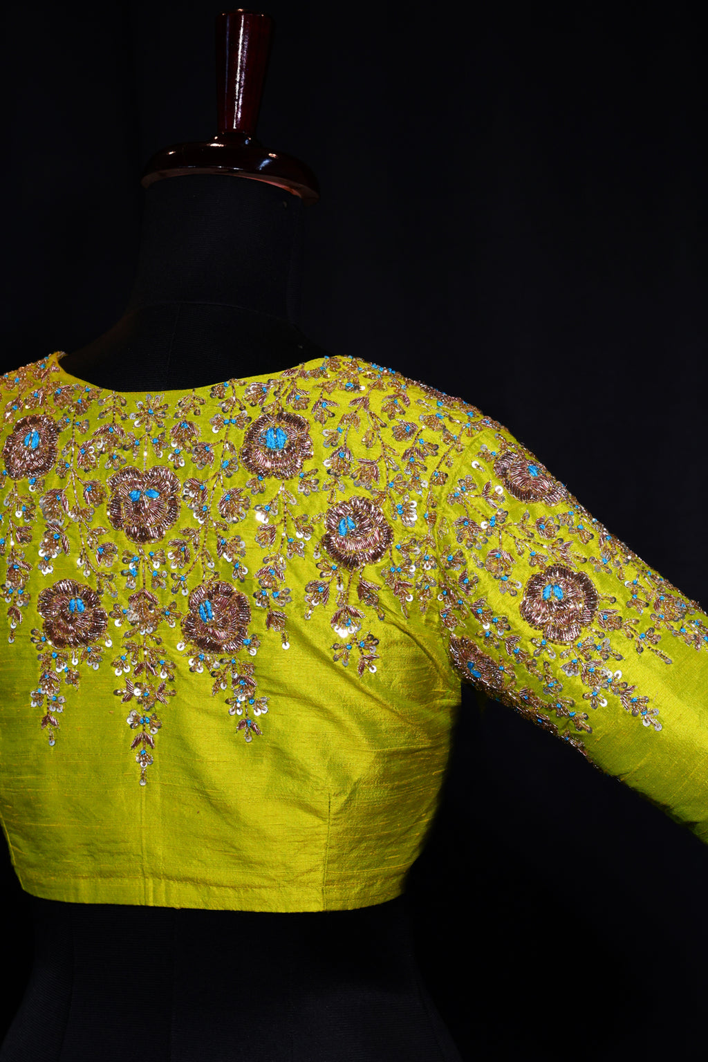Raw Silk Zardosi Work