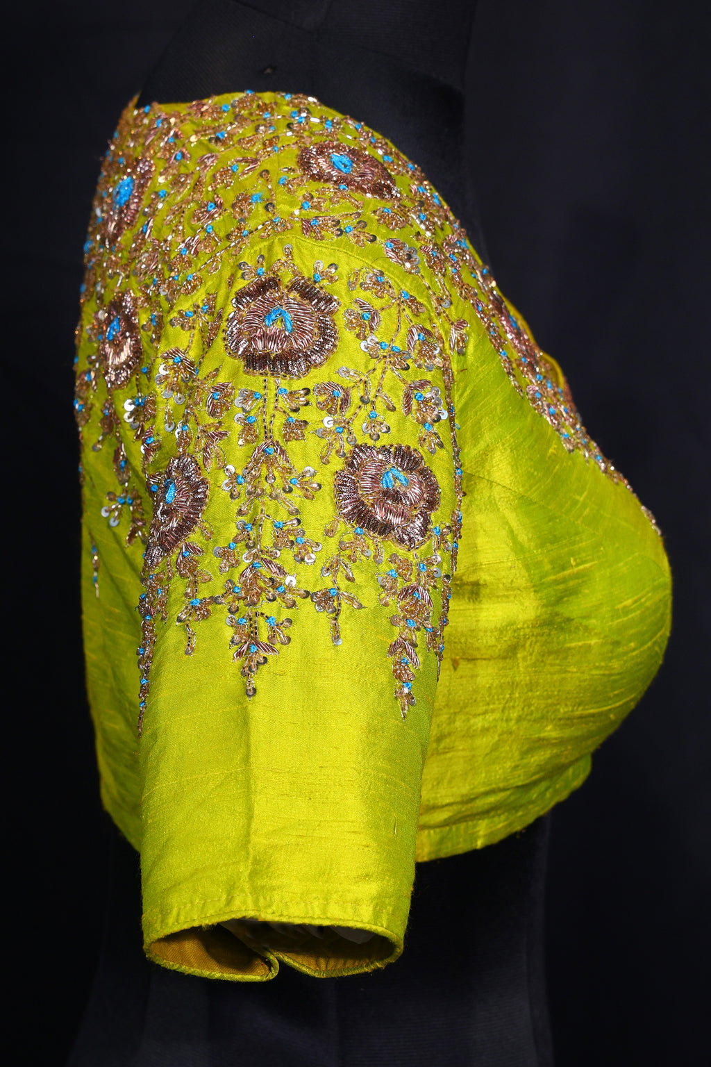 Raw Silk Zardosi Work
