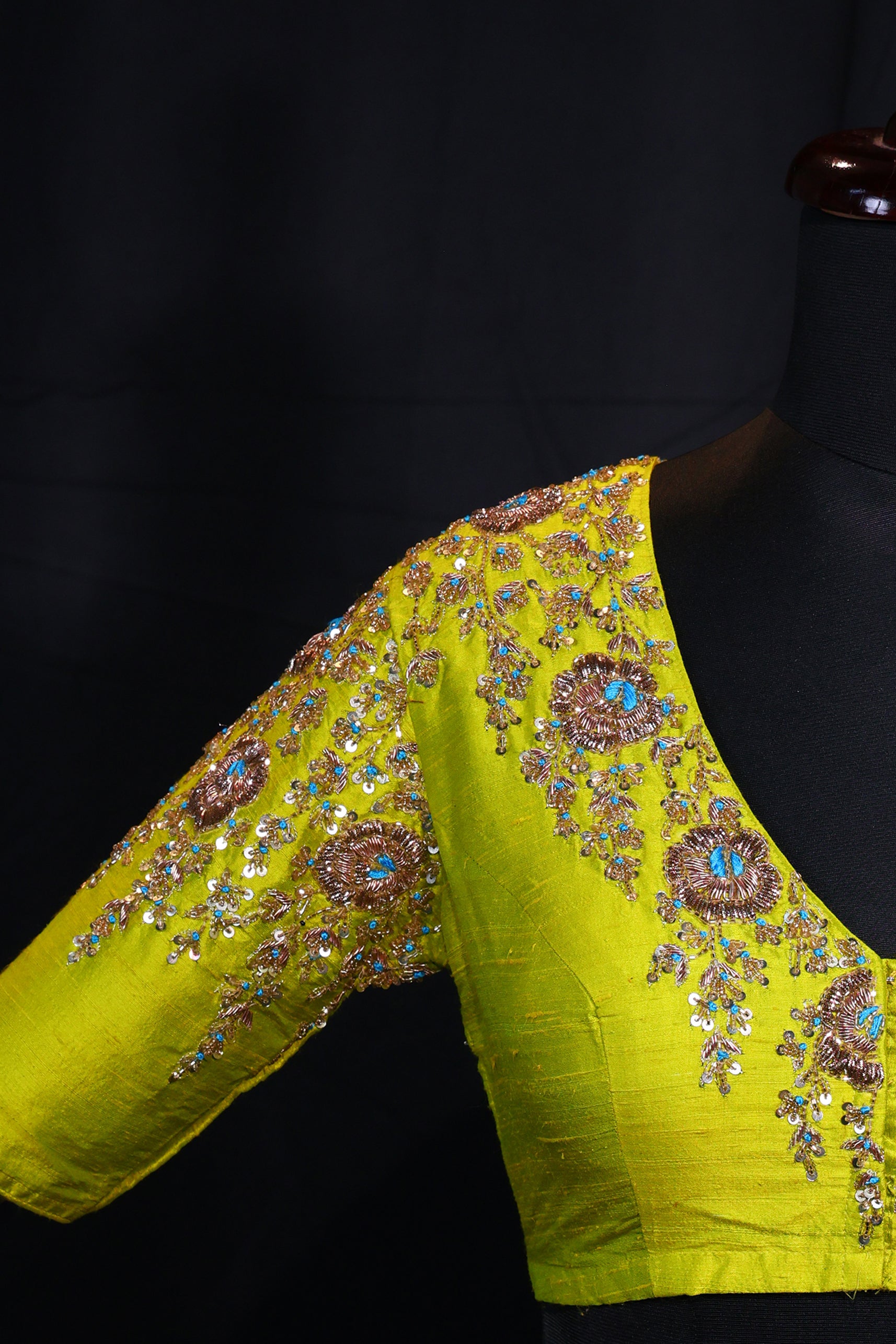 Raw Silk Zardosi Work