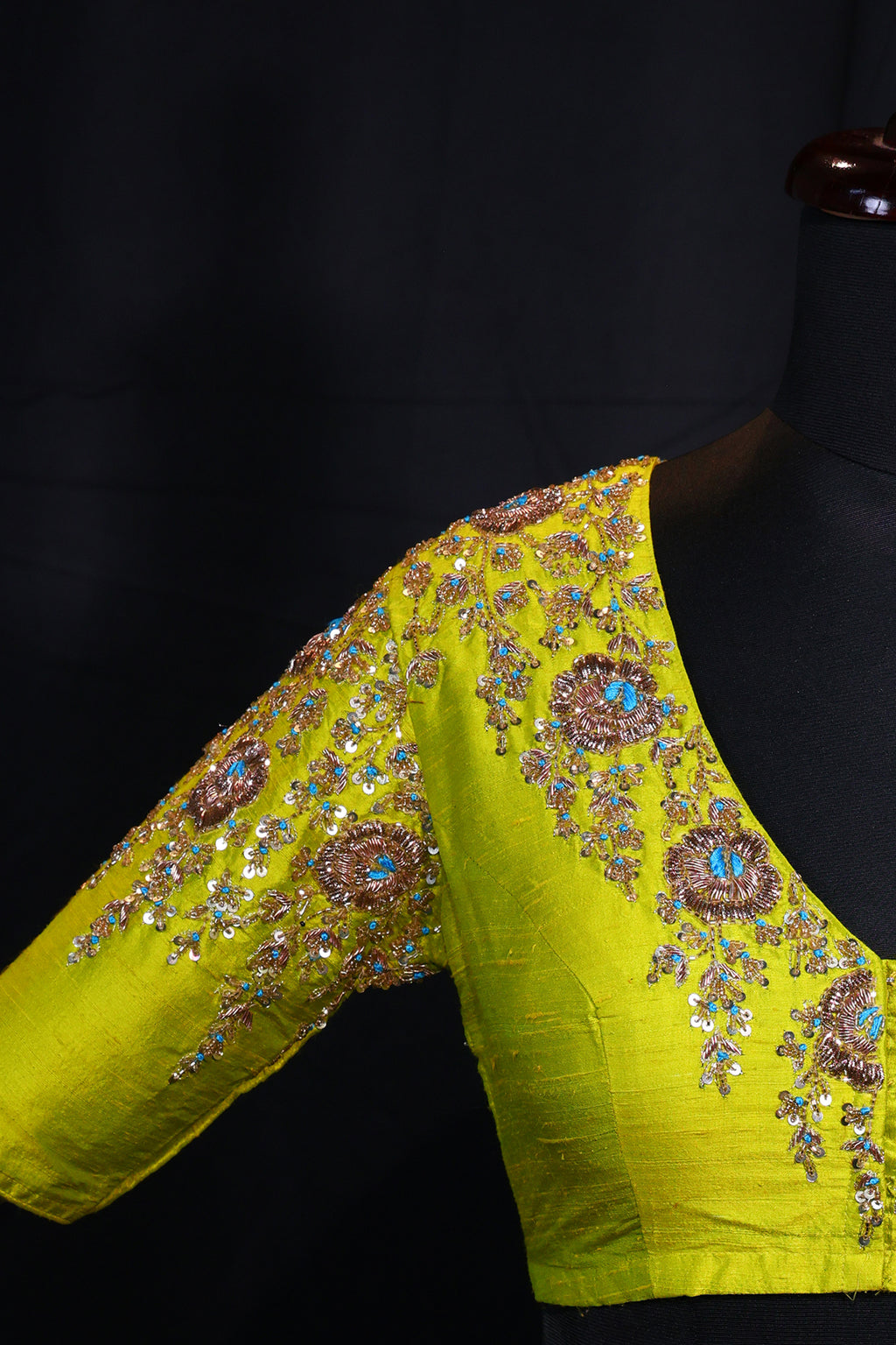 Raw Silk Zardosi Work