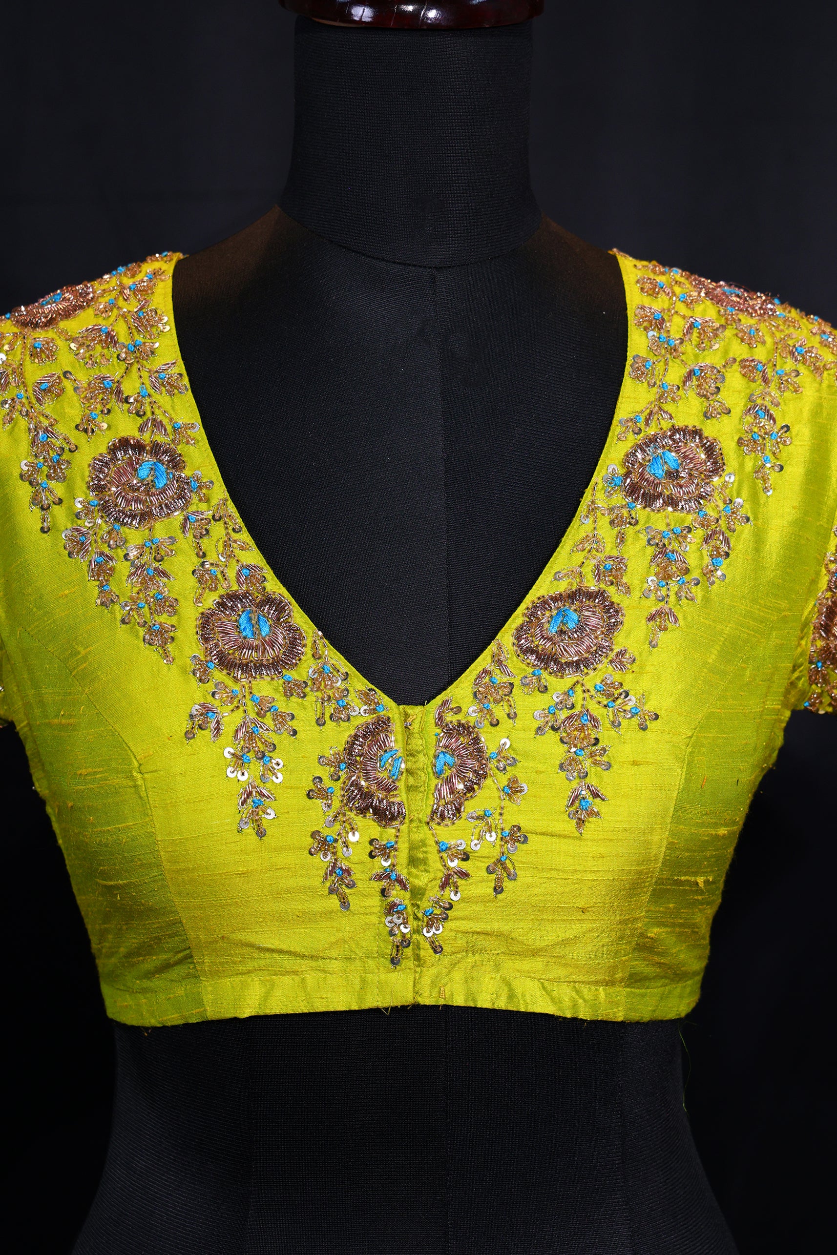 Raw Silk Zardosi Work