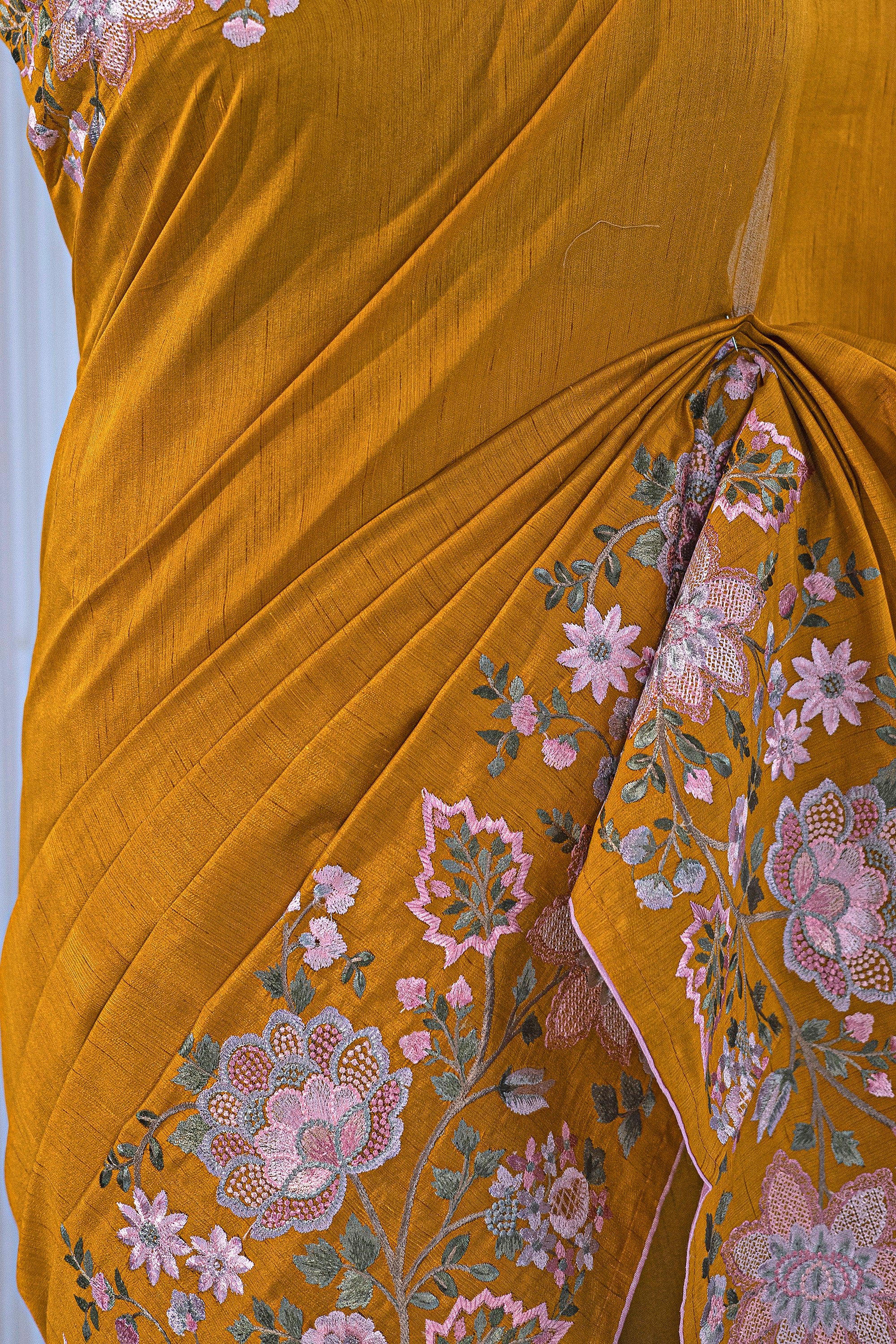 Semi Tussar Embroidery