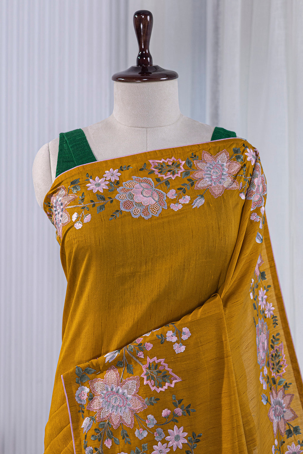 Semi Tussar Embroidery