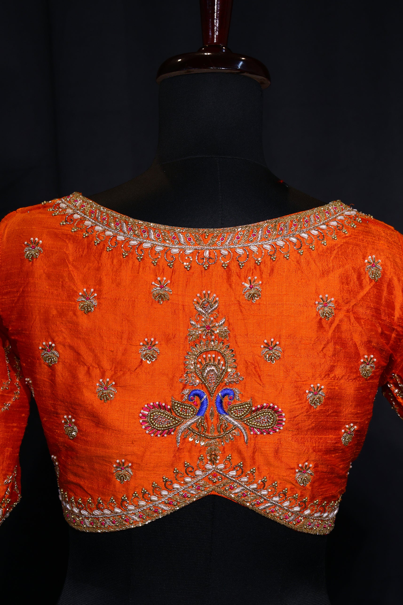 Raw Silk Zardosi Work