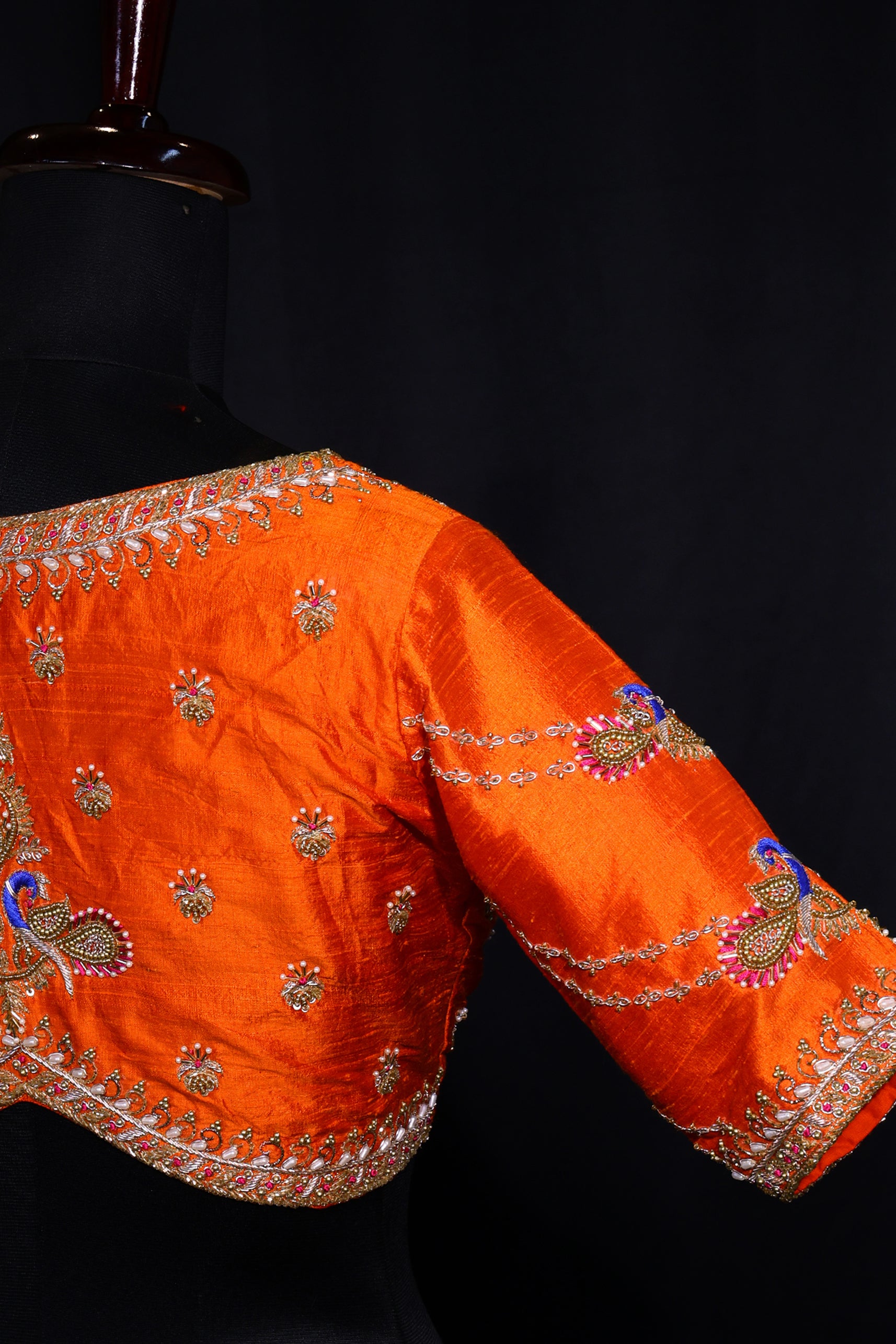 Raw Silk Zardosi Work
