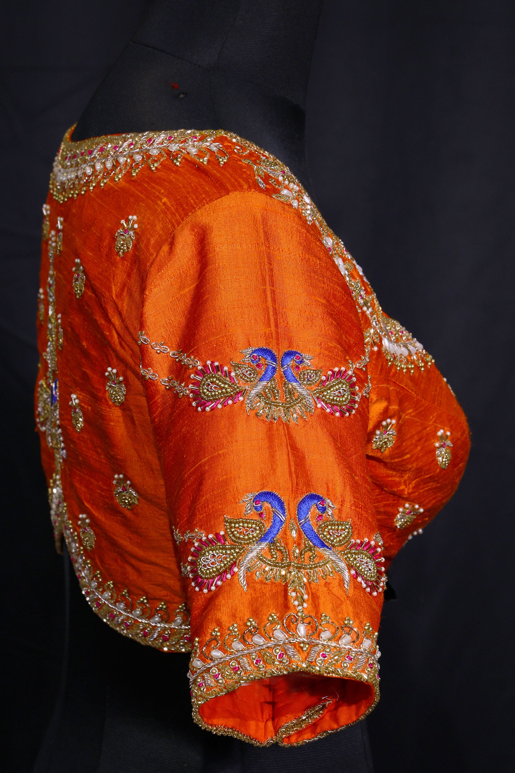 Raw Silk Zardosi Work