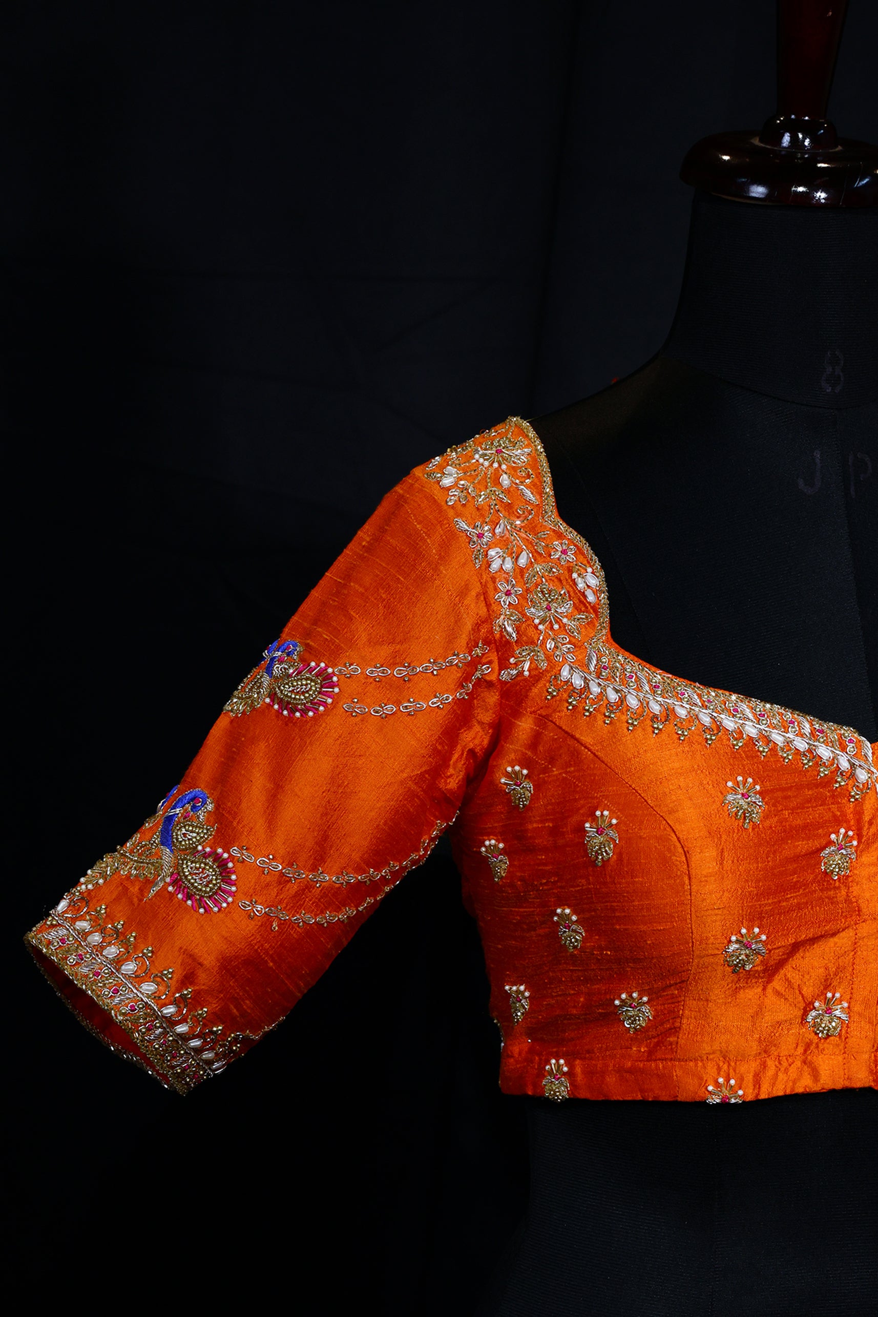 Raw Silk Zardosi Work