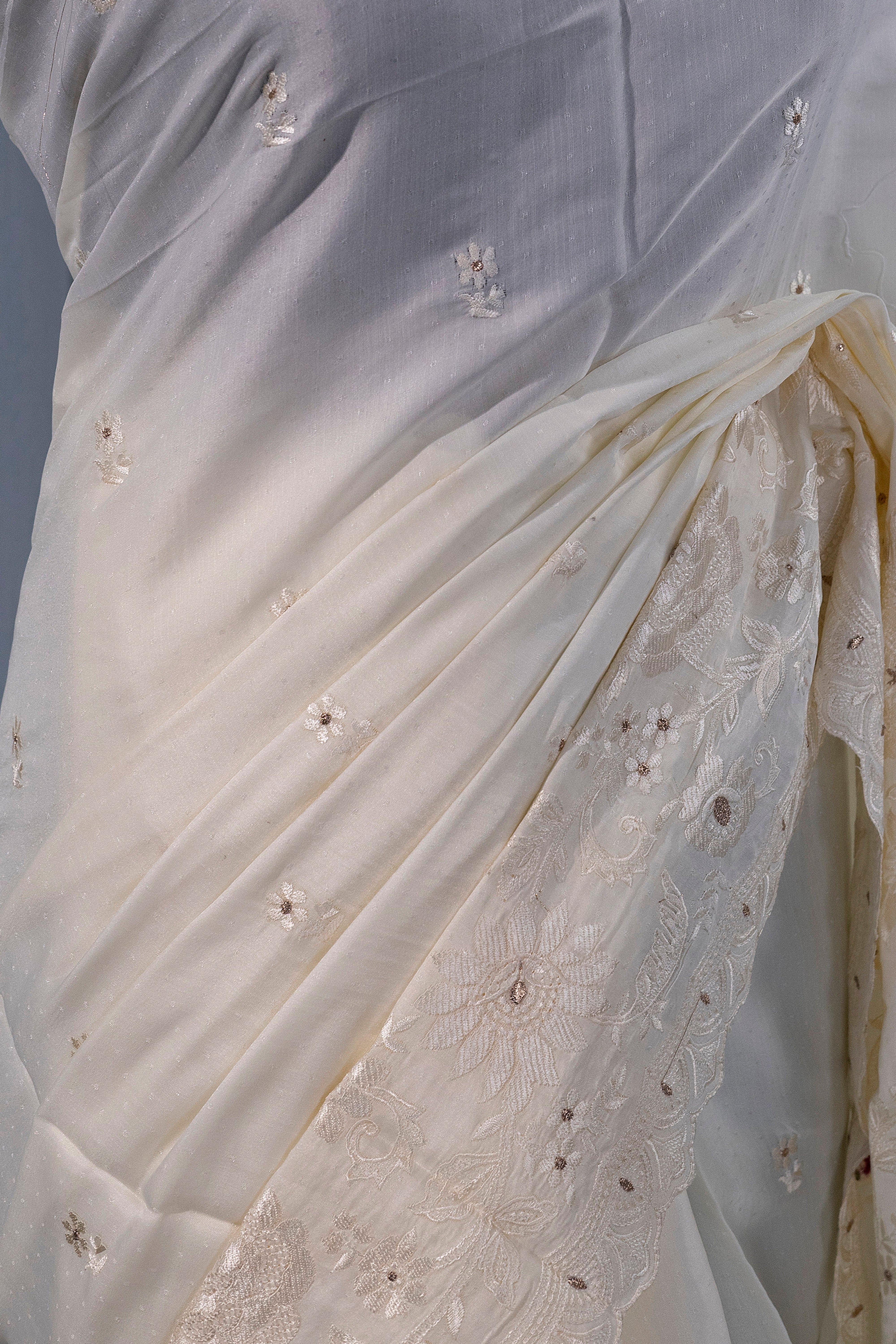 Semi Tussar Embroidery