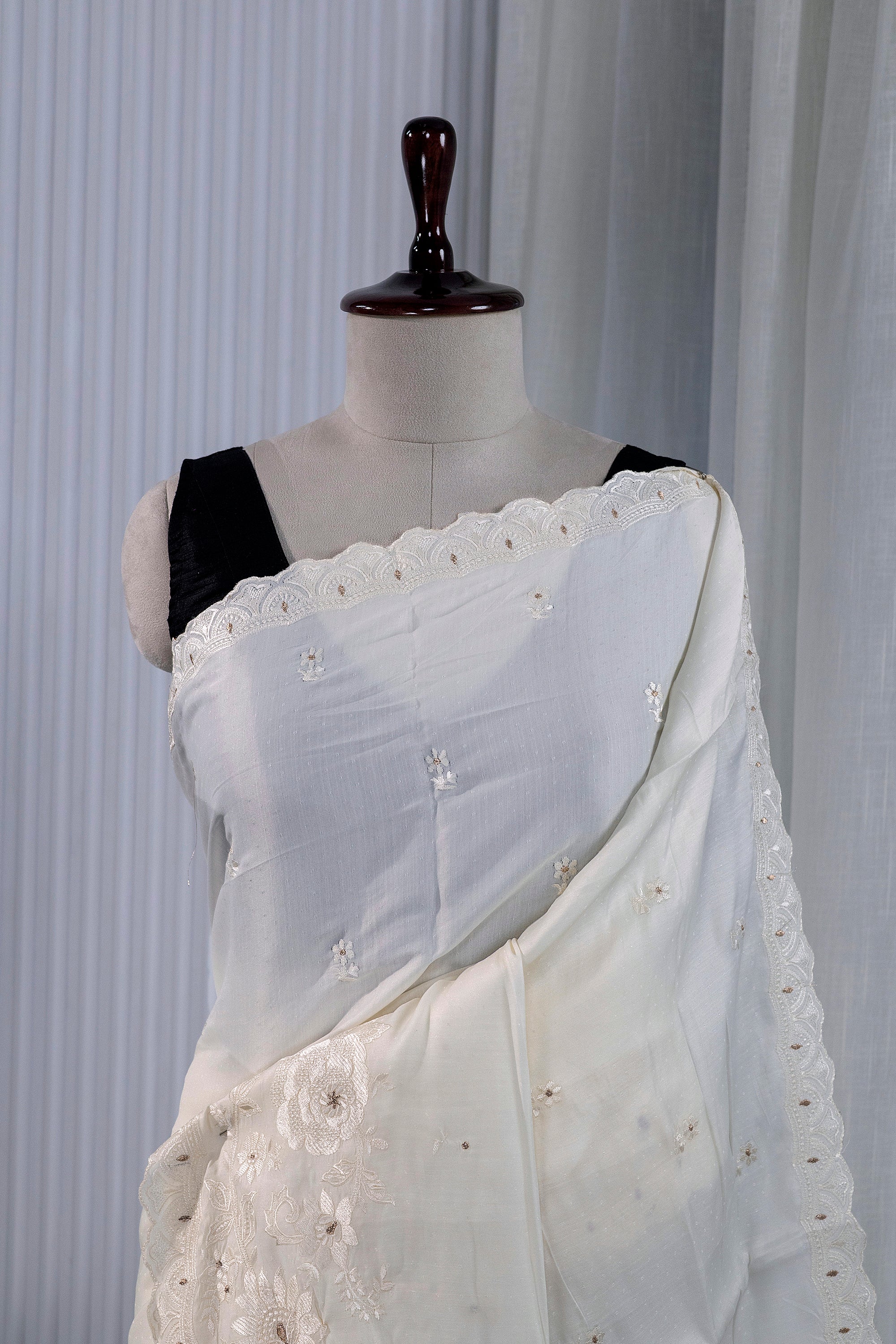 Semi Tussar Embroidery