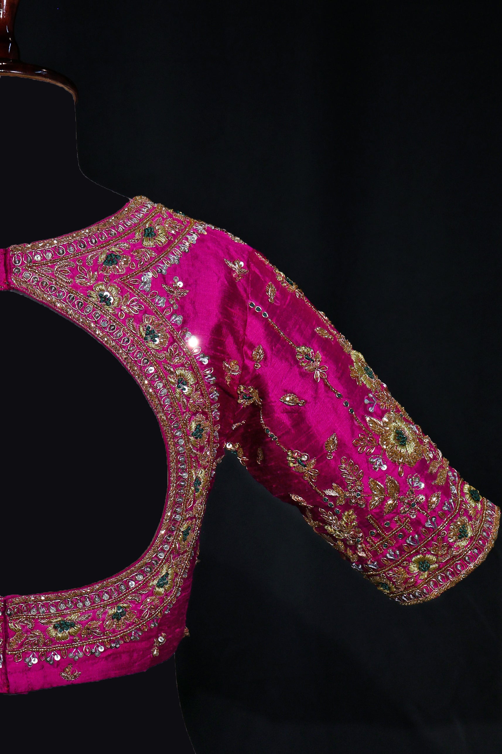 Raw Silk Zardosi Work