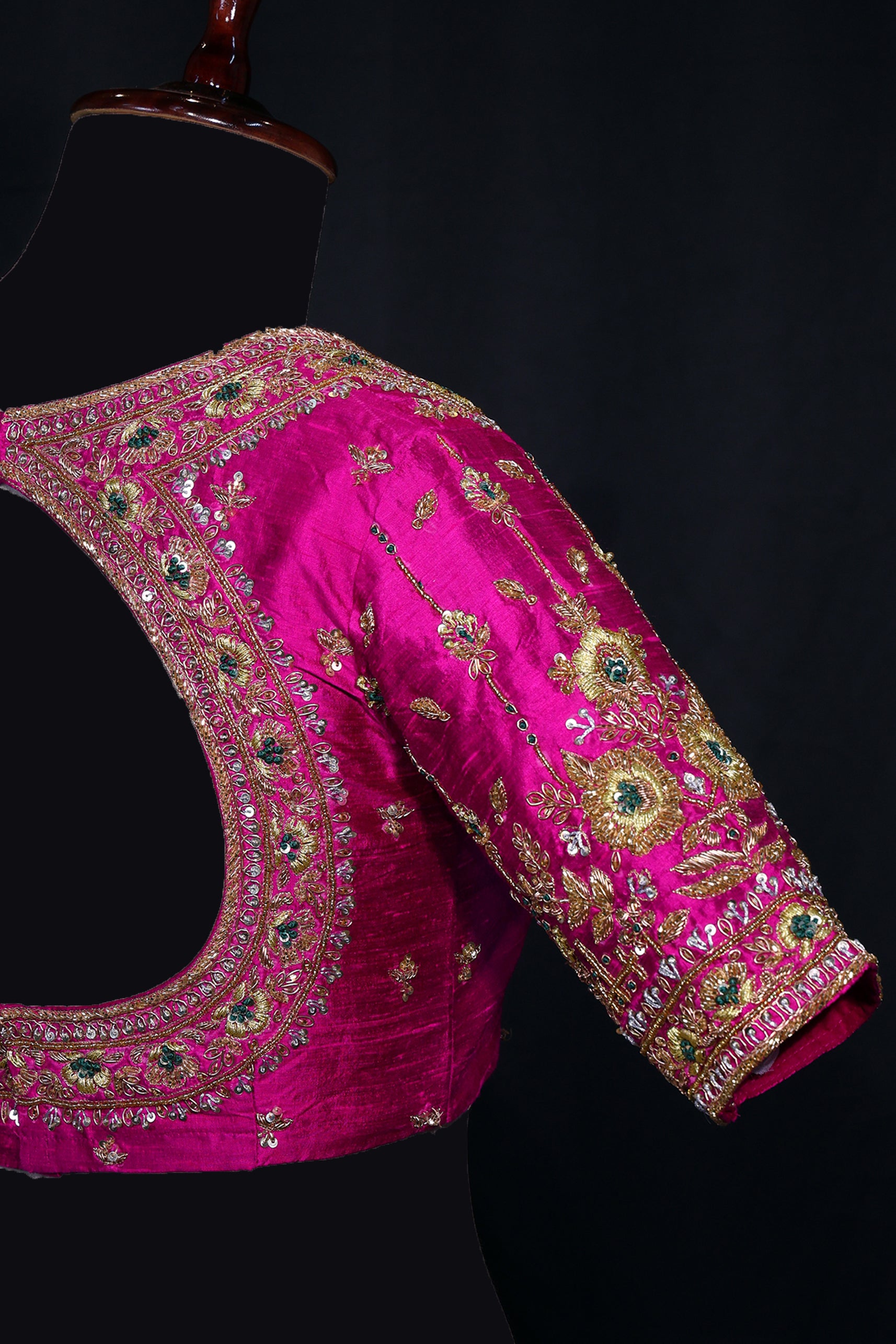 Raw Silk Zardosi Work