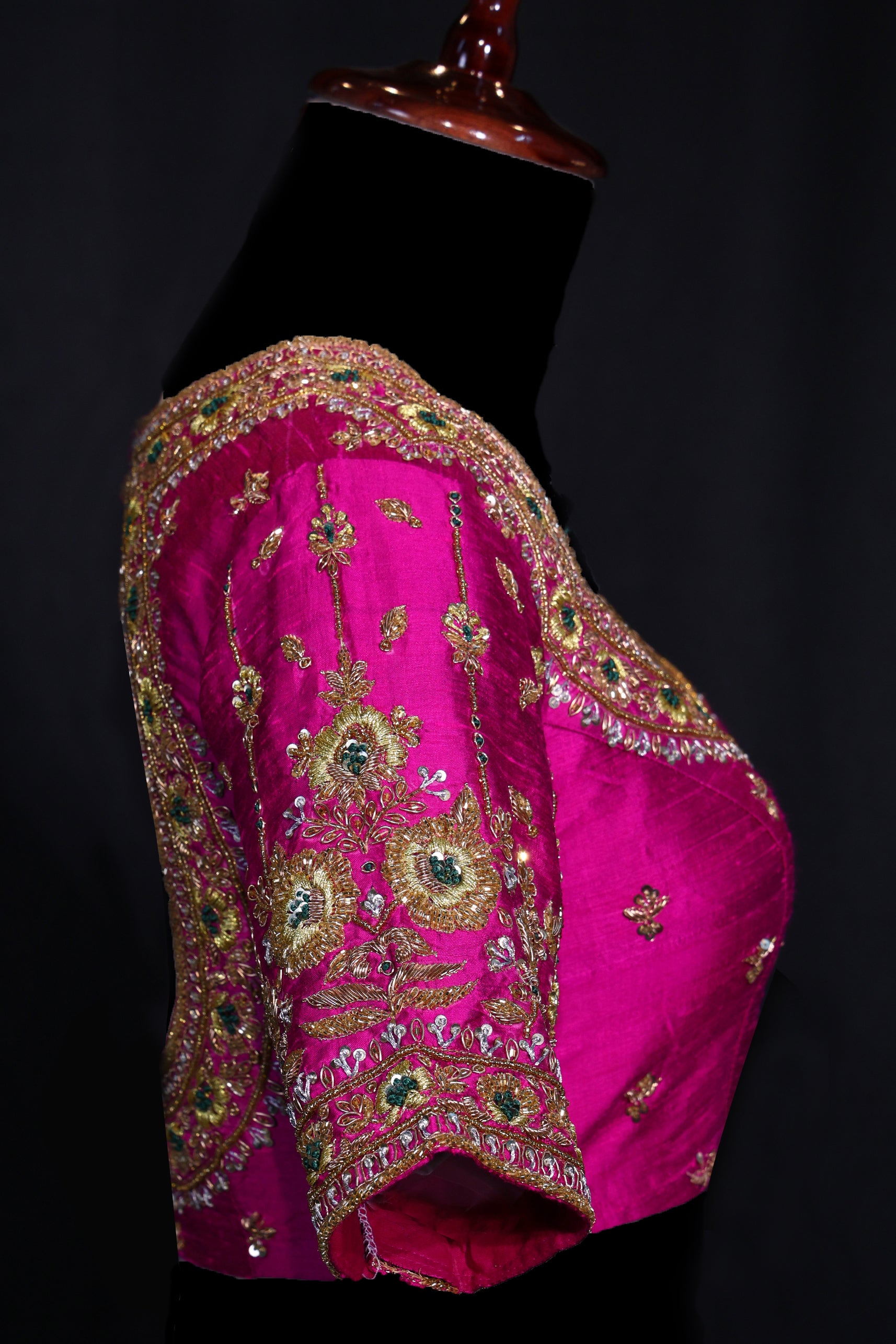 Raw Silk Zardosi Work