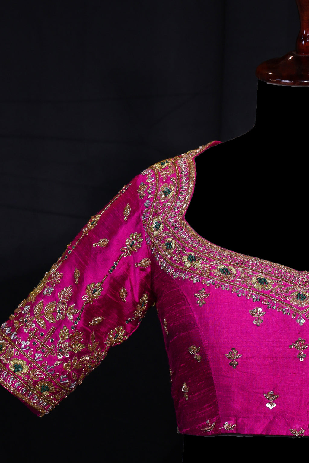 Raw Silk Zardosi Work