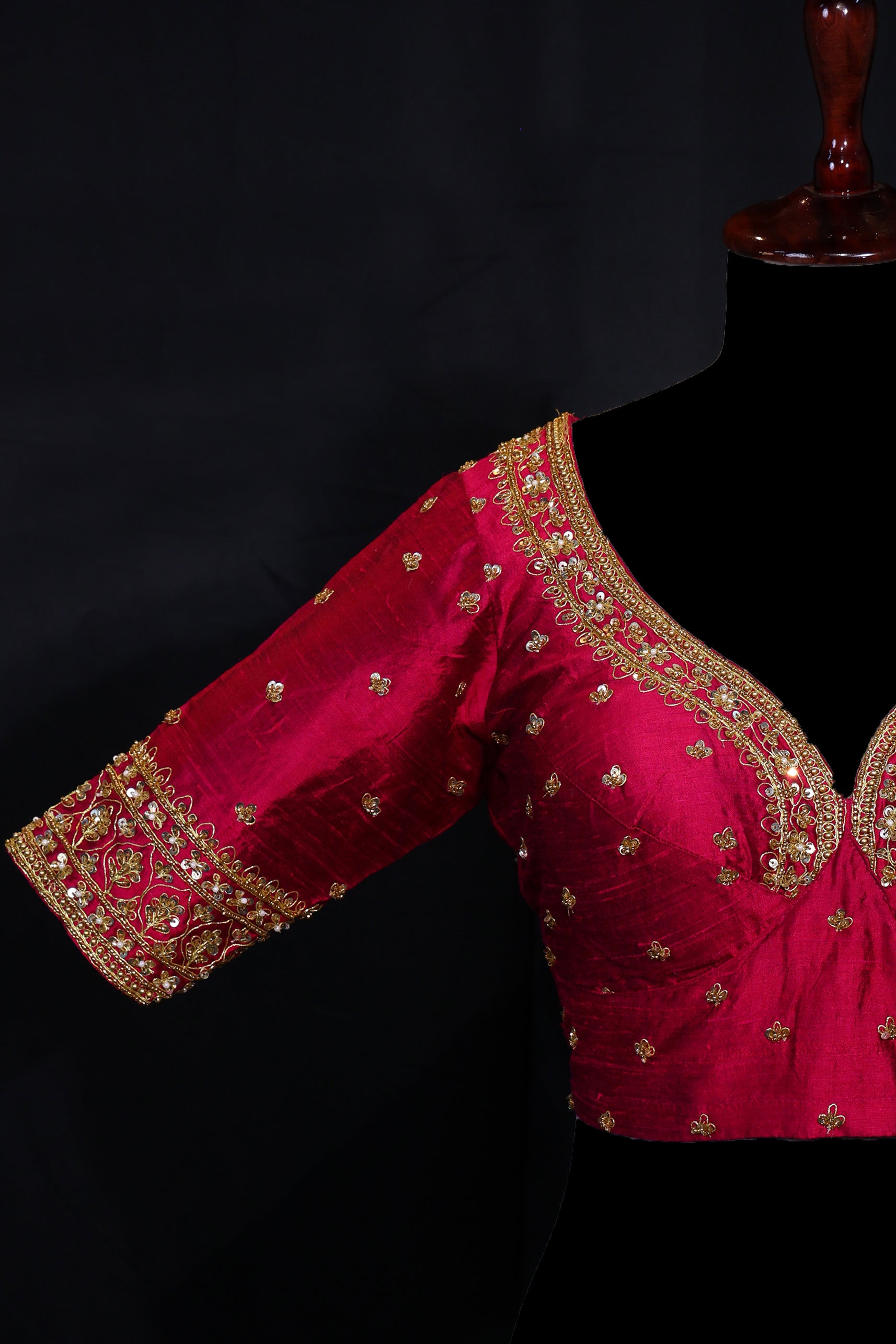 Raw Silk Zardosi Work