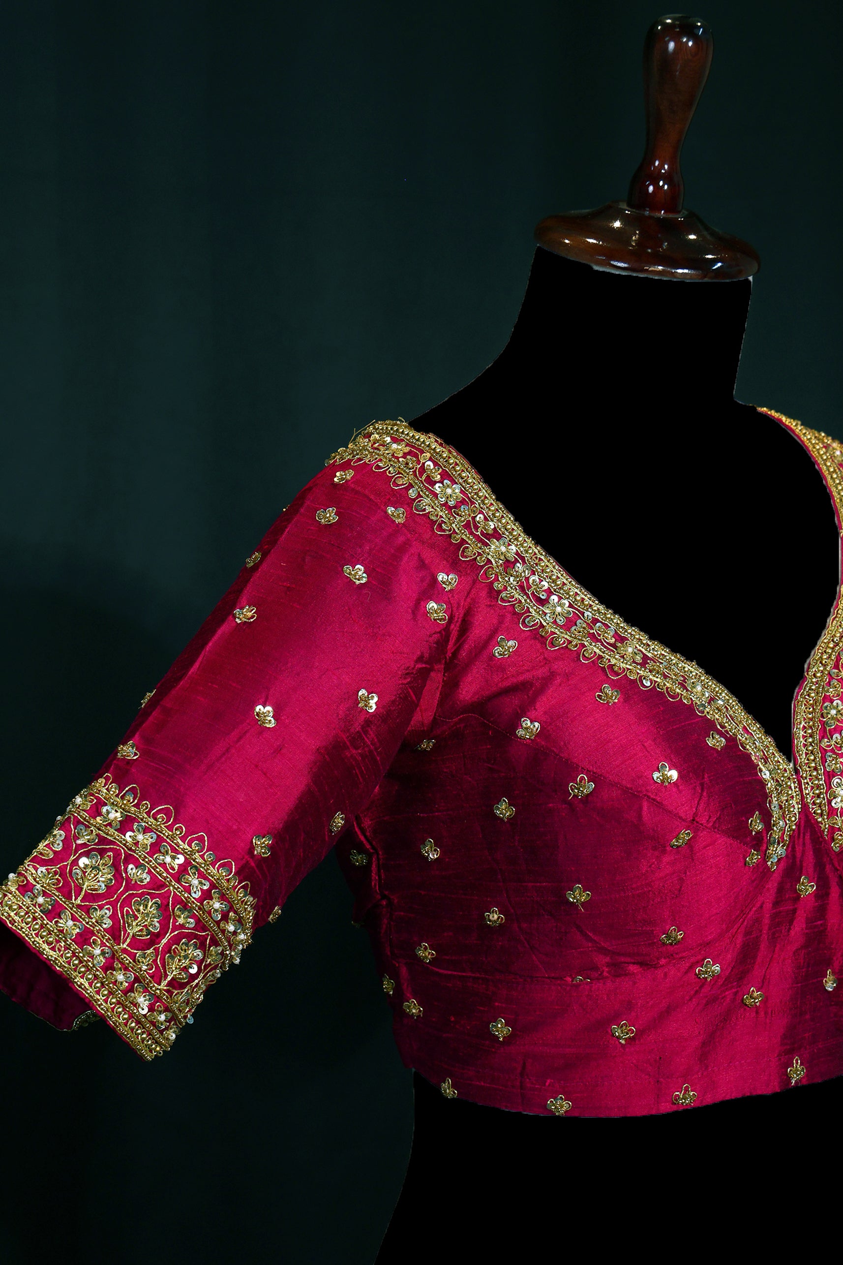 Raw Silk Zardosi Work