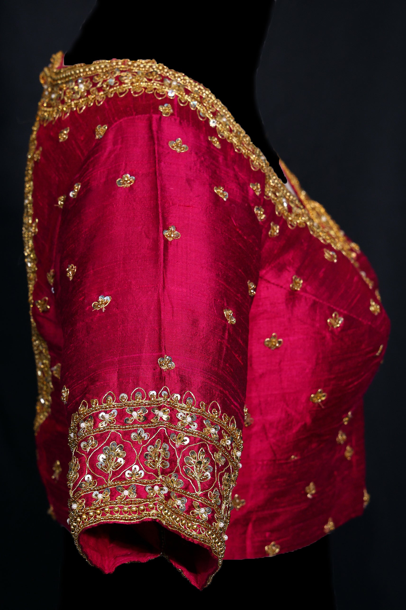 Raw Silk Zardosi Work