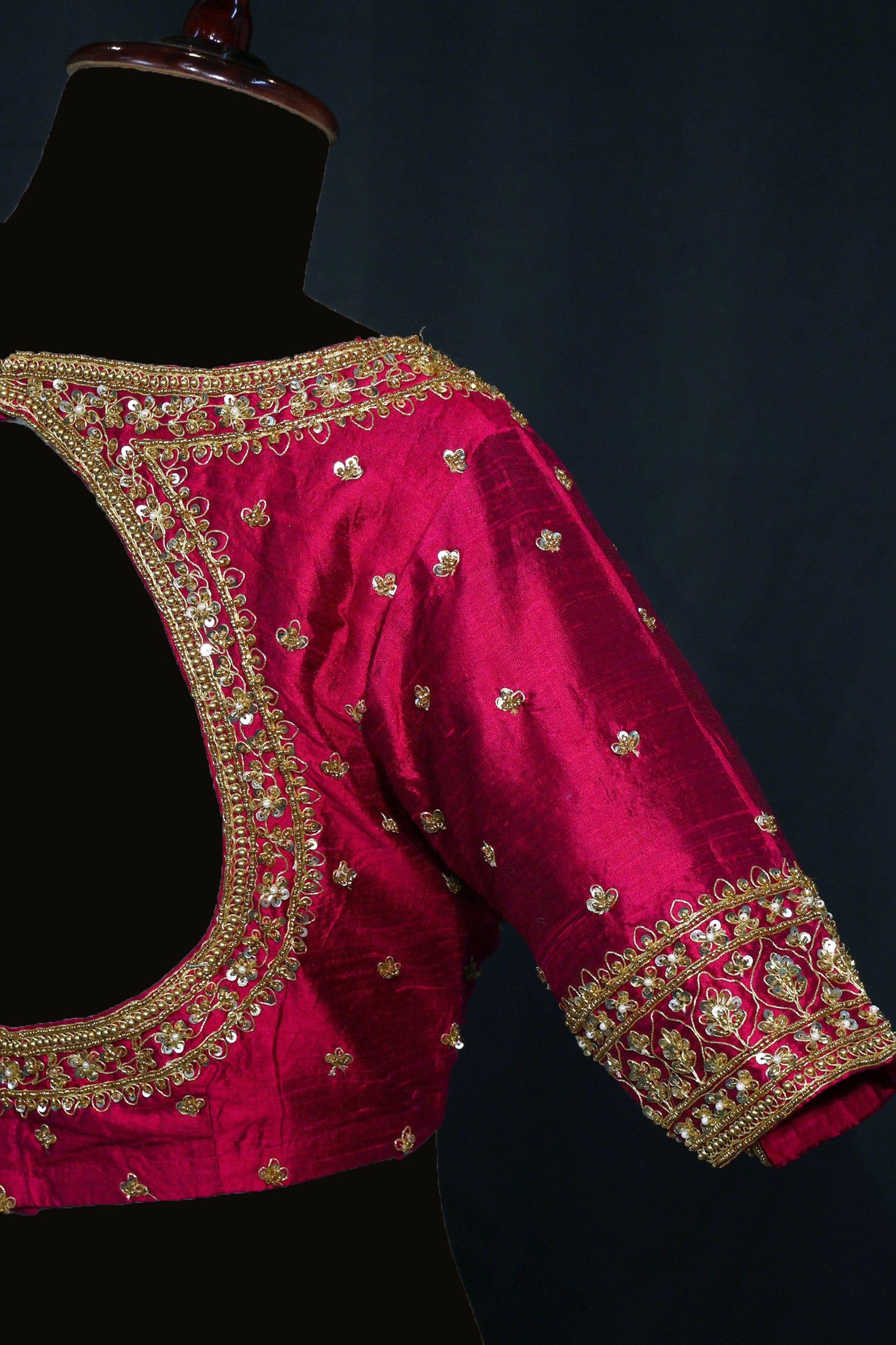 Raw Silk Zardosi Work