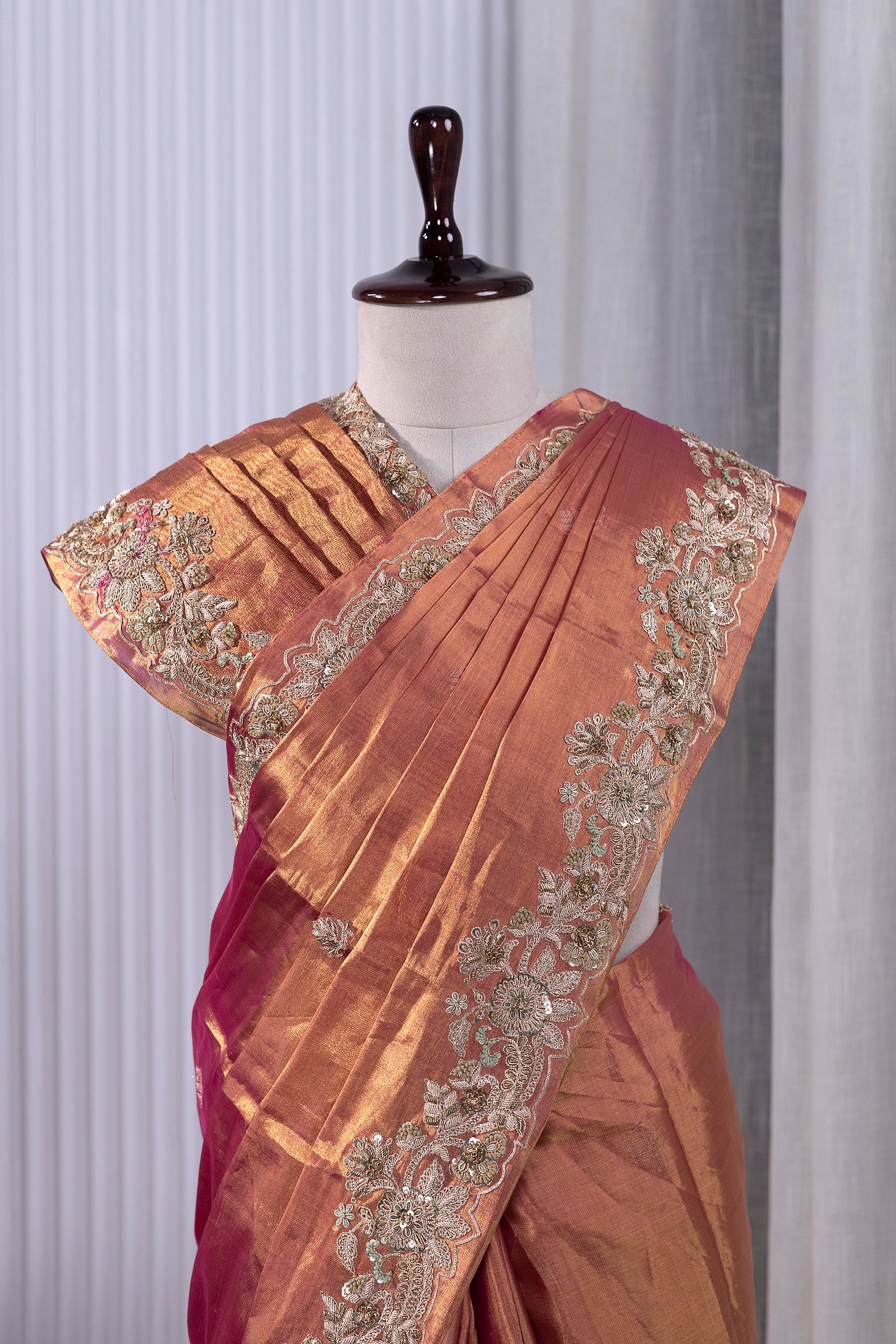 Exclusive Tissue Kanjivaram Zardosi Work