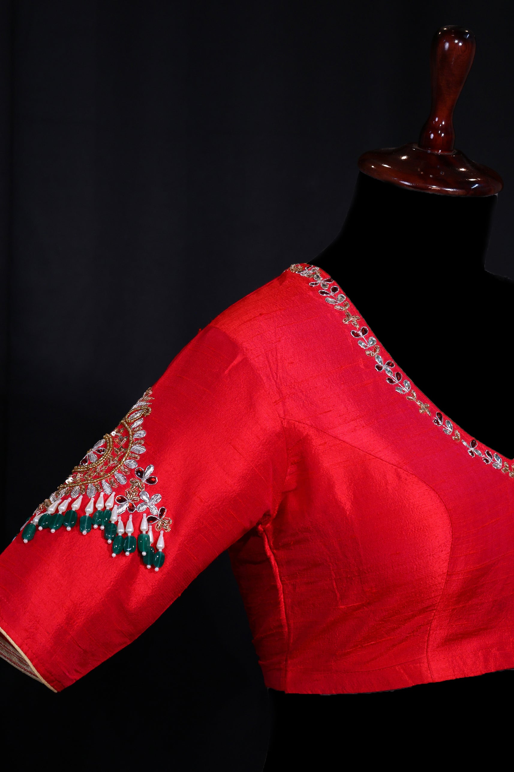 Raw Silk Zardosi Work