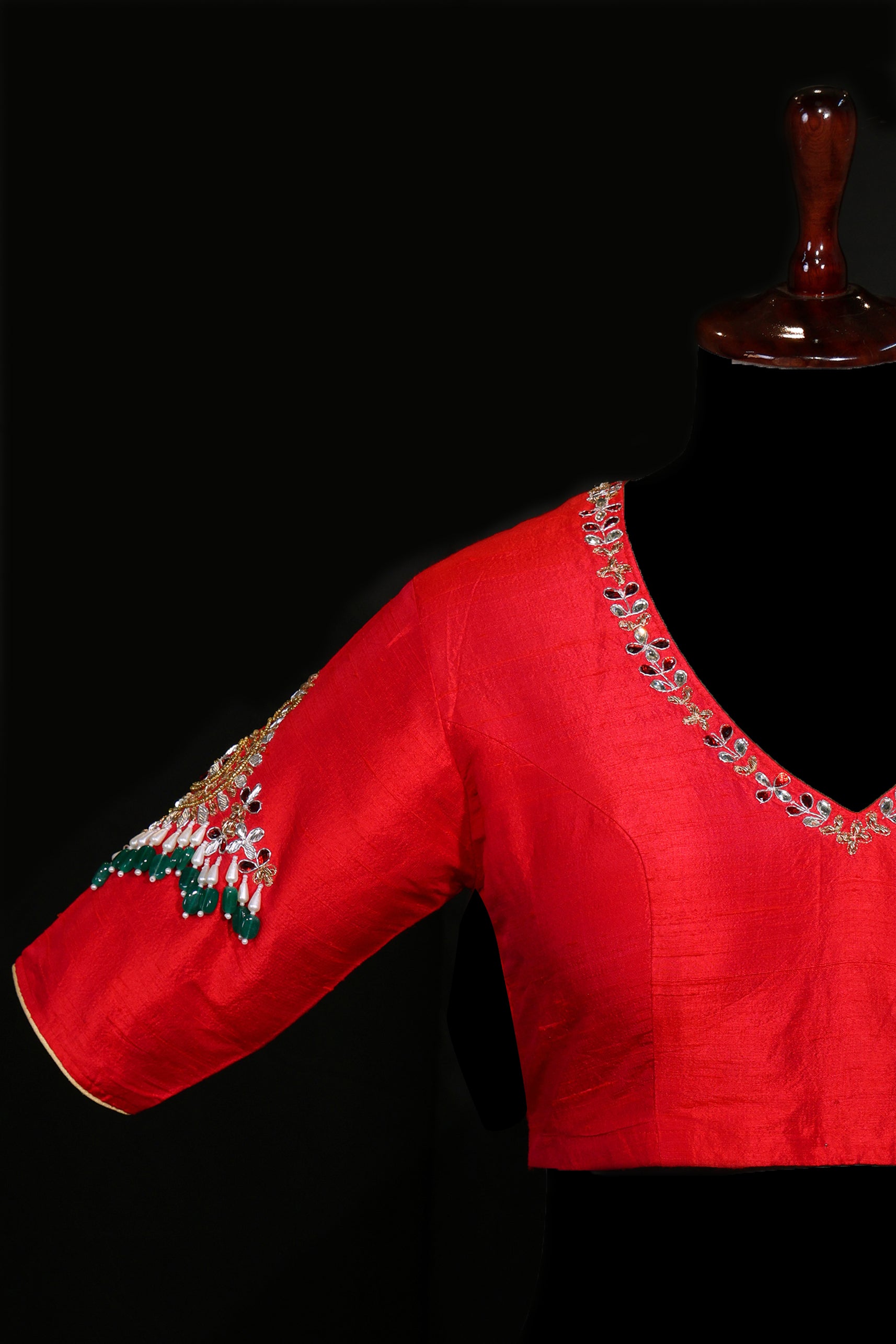 Raw Silk Zardosi Work