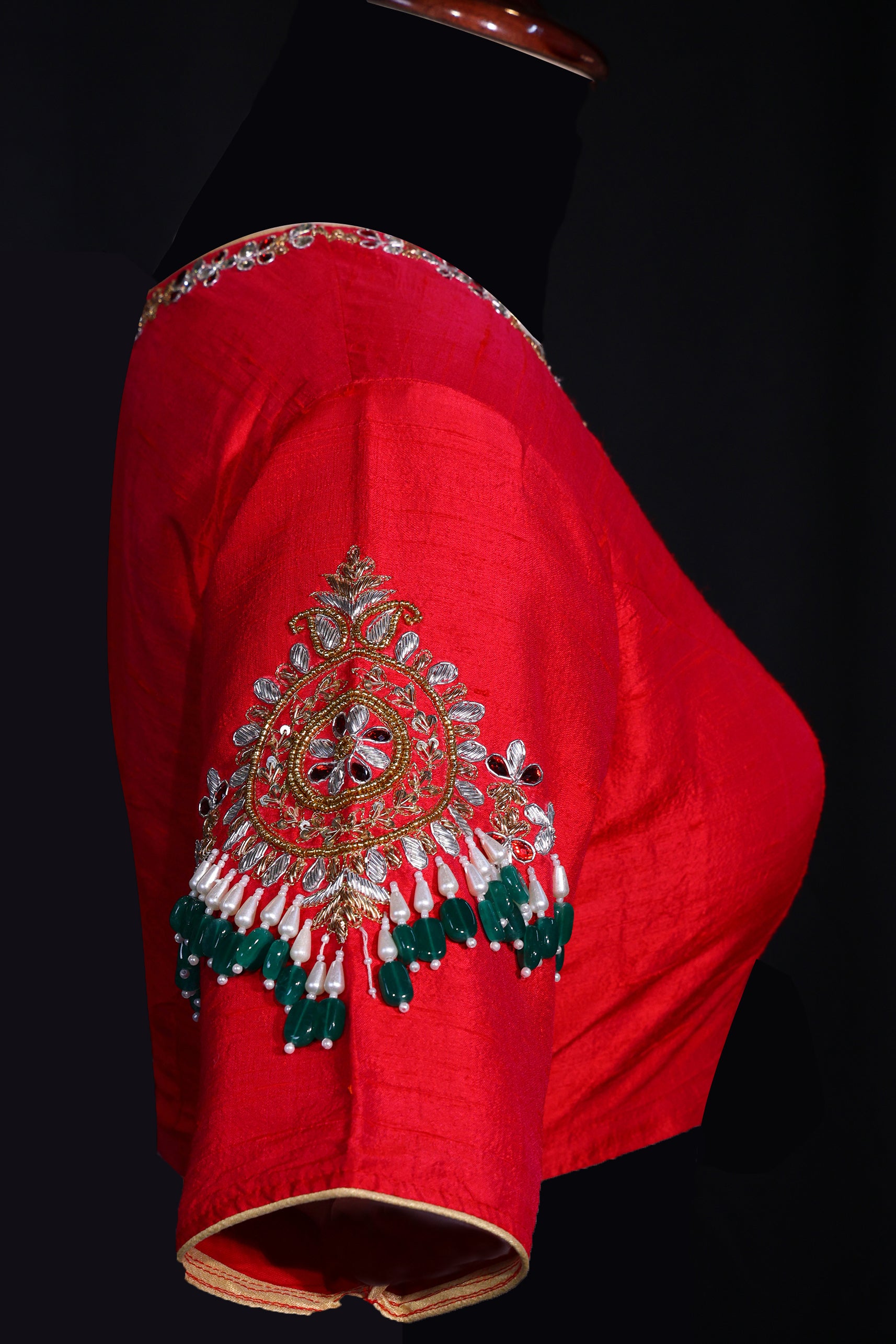 Raw Silk Zardosi Work