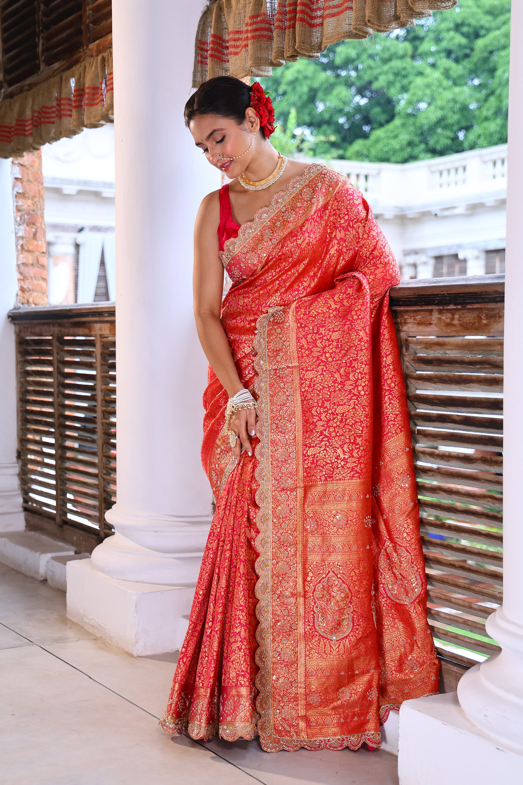 Brocade kanjivaram Zardosi Work