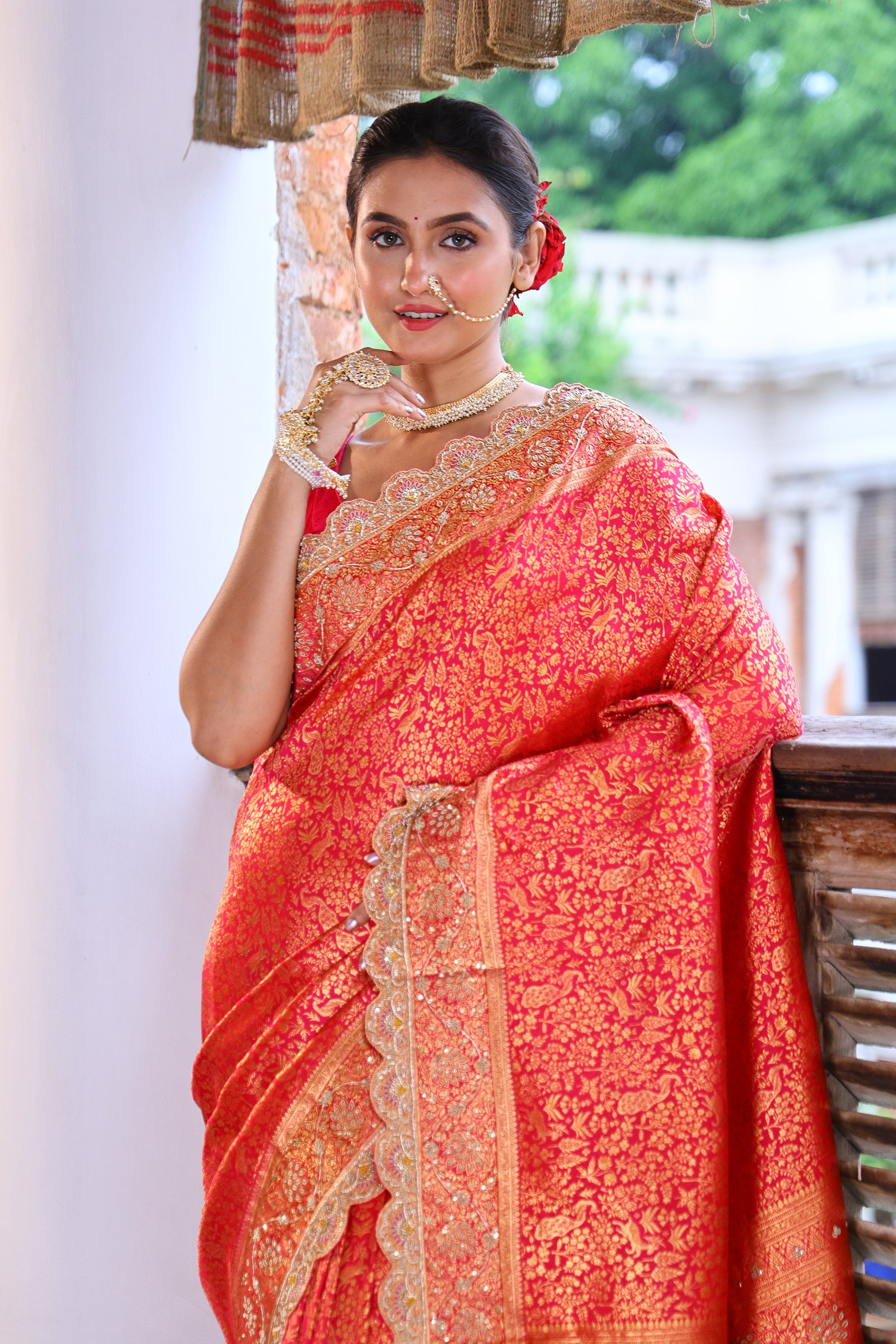 Brocade kanjivaram Zardosi Work