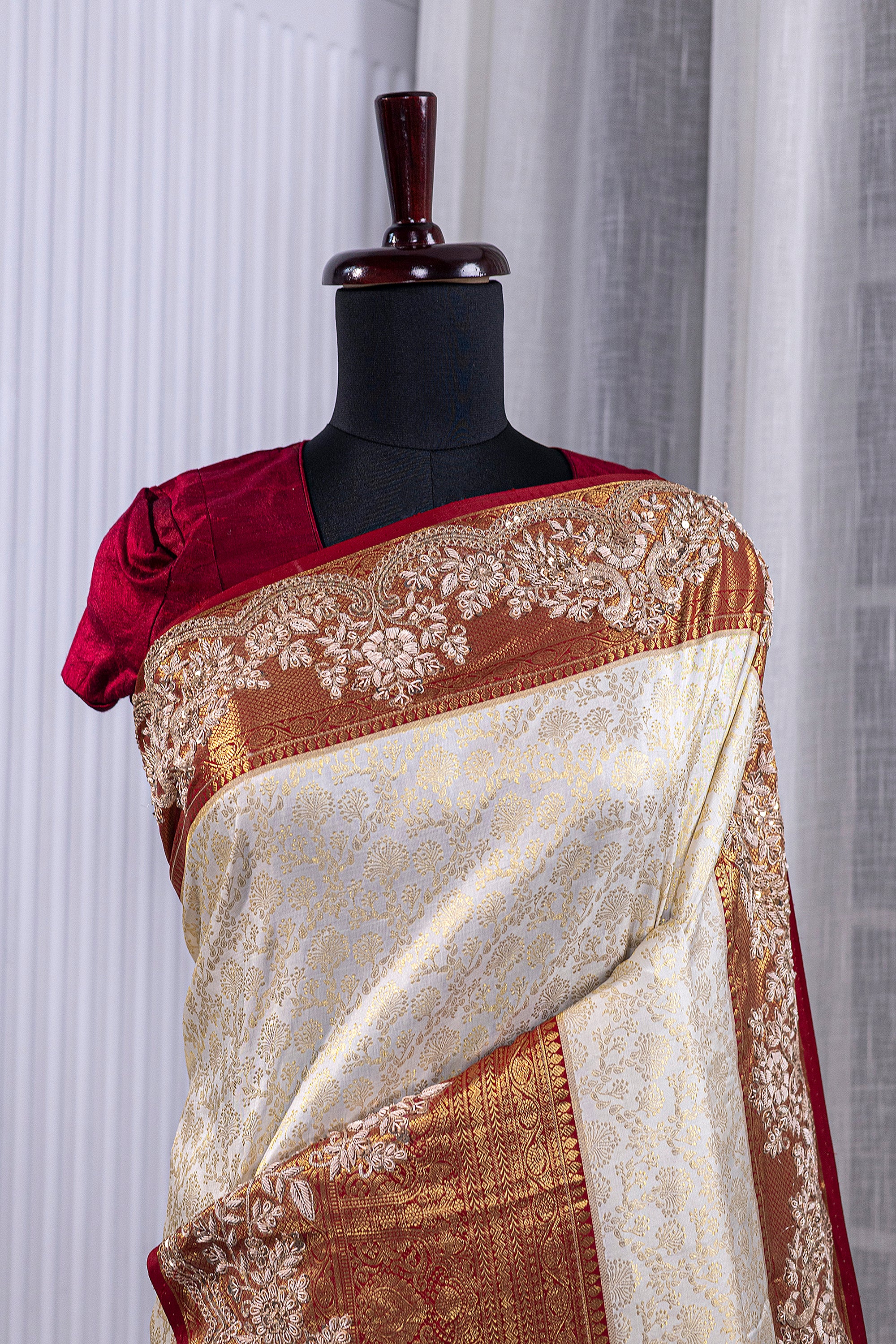 Exclusive Tissue Kanjivaram Zardosi Work