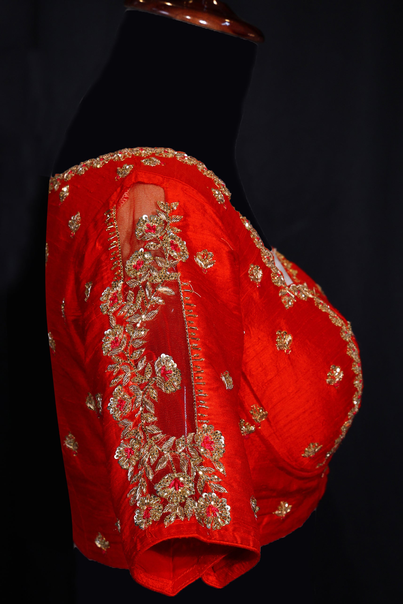 Raw Silk Zardosi Work