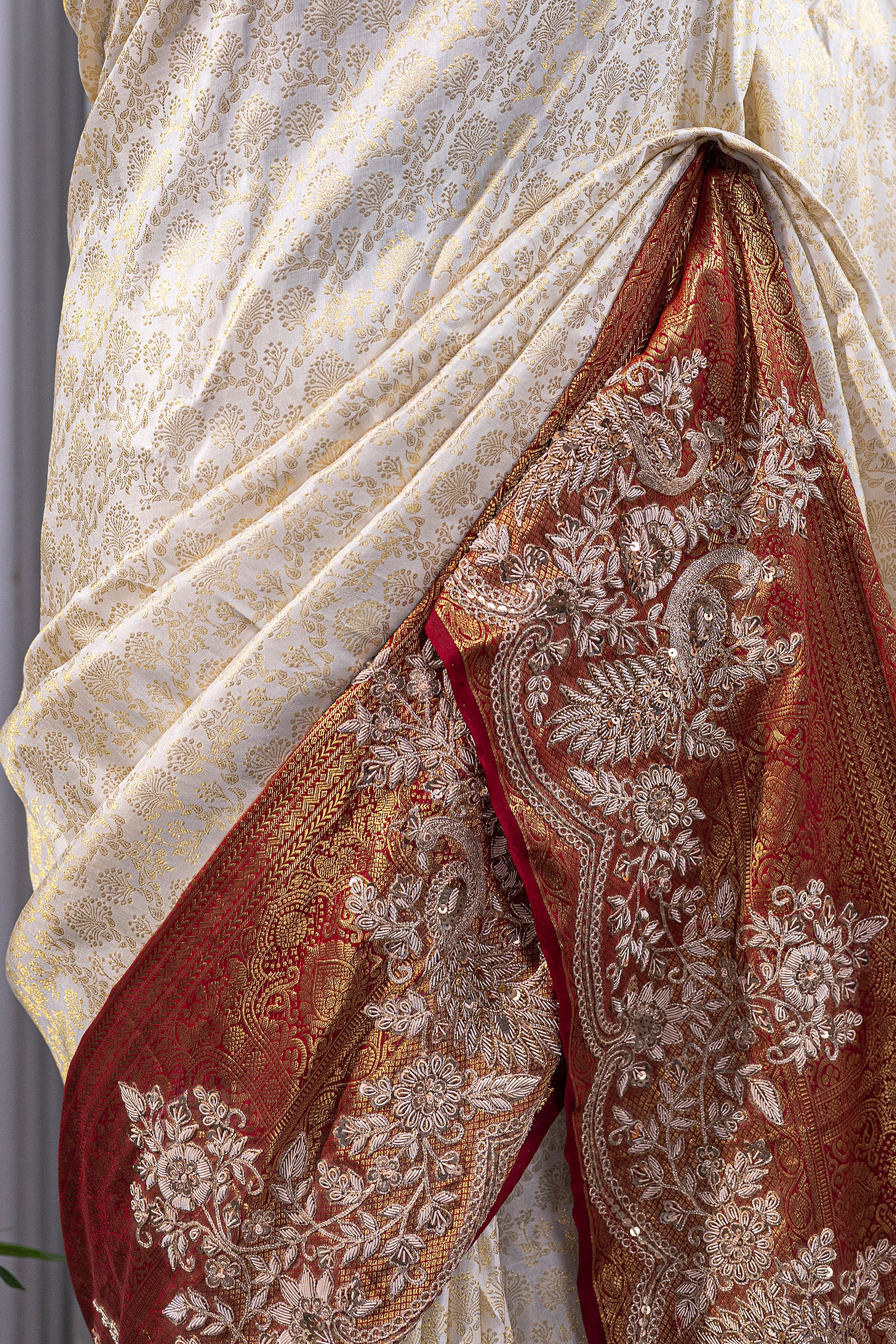 Exclusive Tissue Kanjivaram Zardosi Work