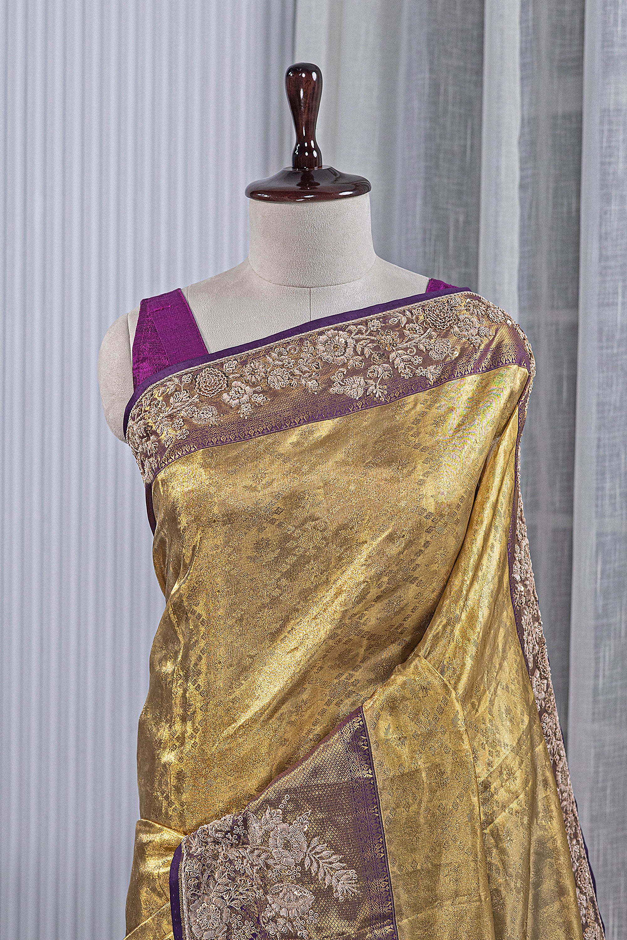 Exclusive Tissue Kanjivaram Zardosi Work