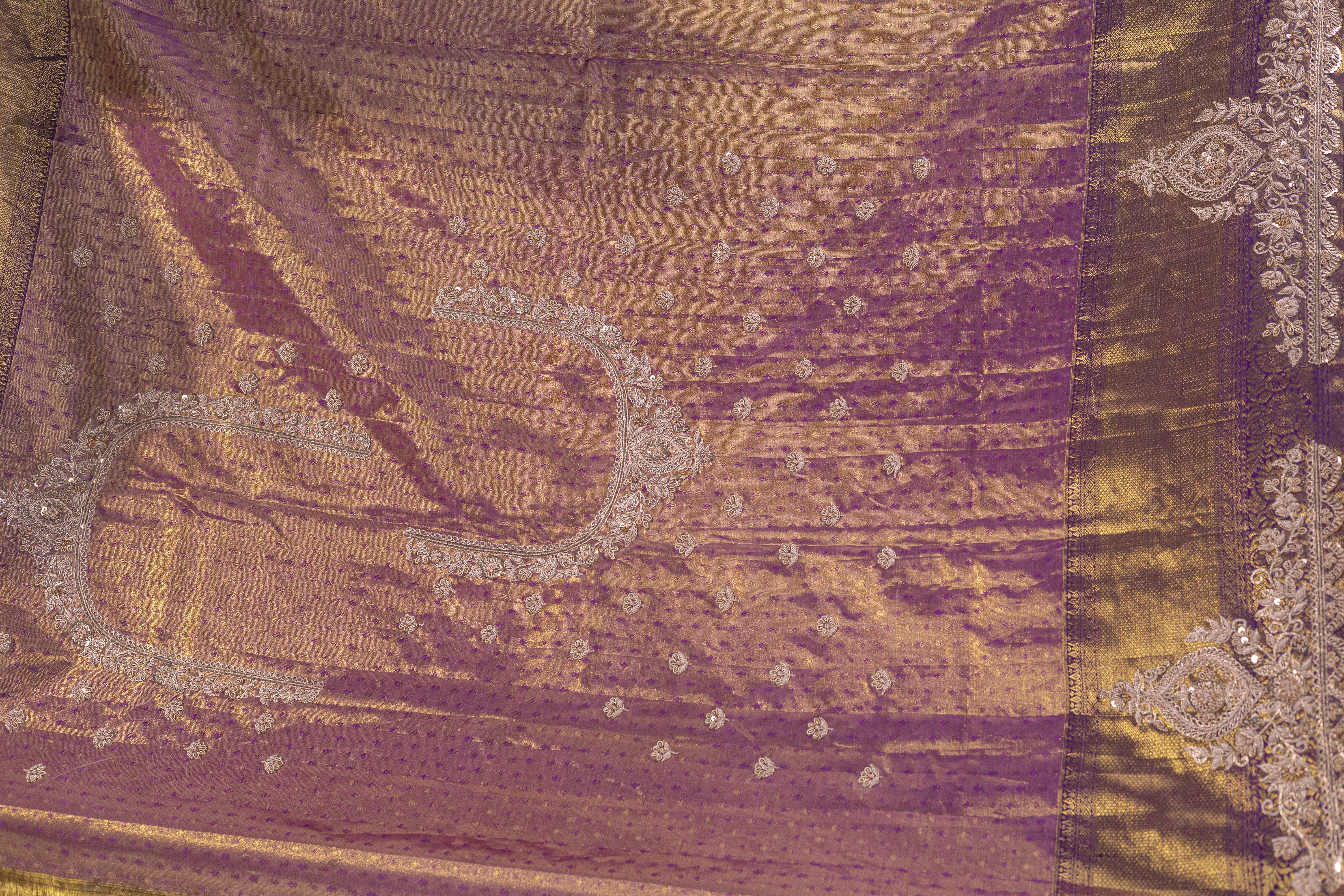 Exclusive Tissue Kanjivaram Zardosi Work